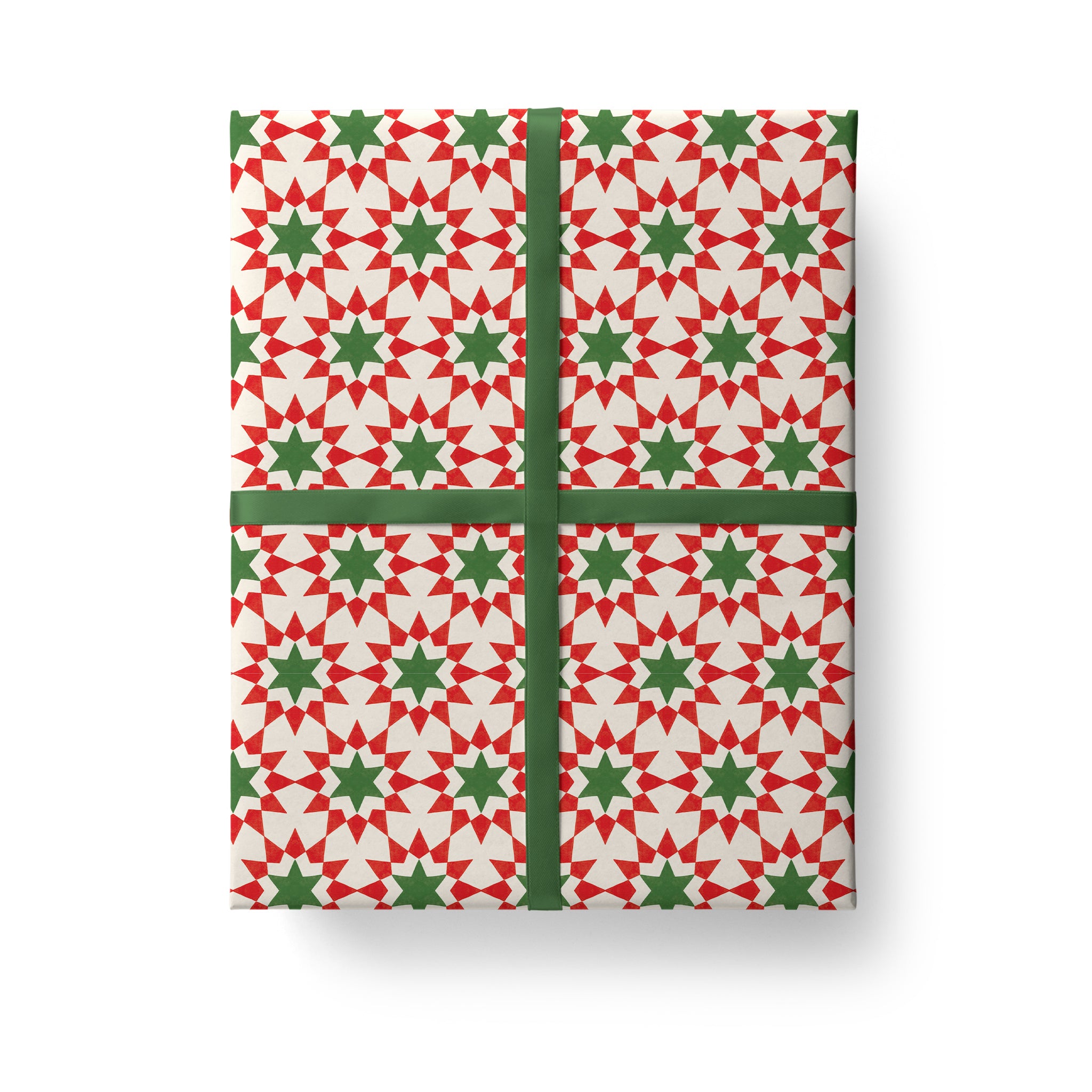 Geo Stars Christmas Flat Wrap