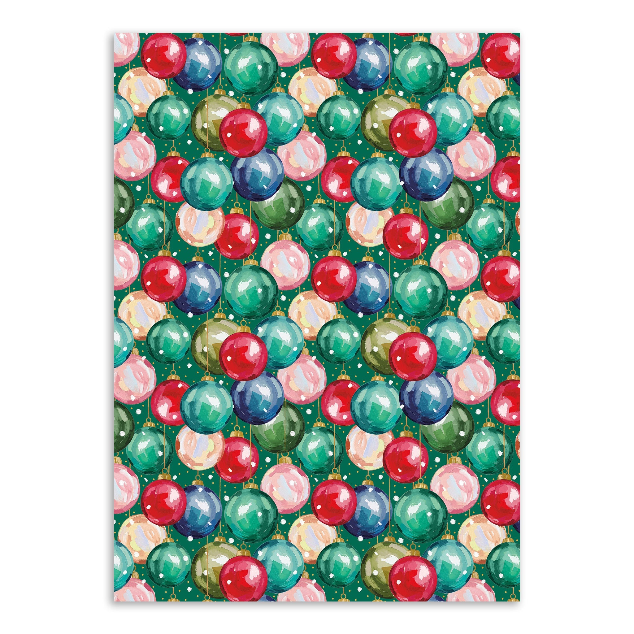 Baubles Christmas Flat Wrap