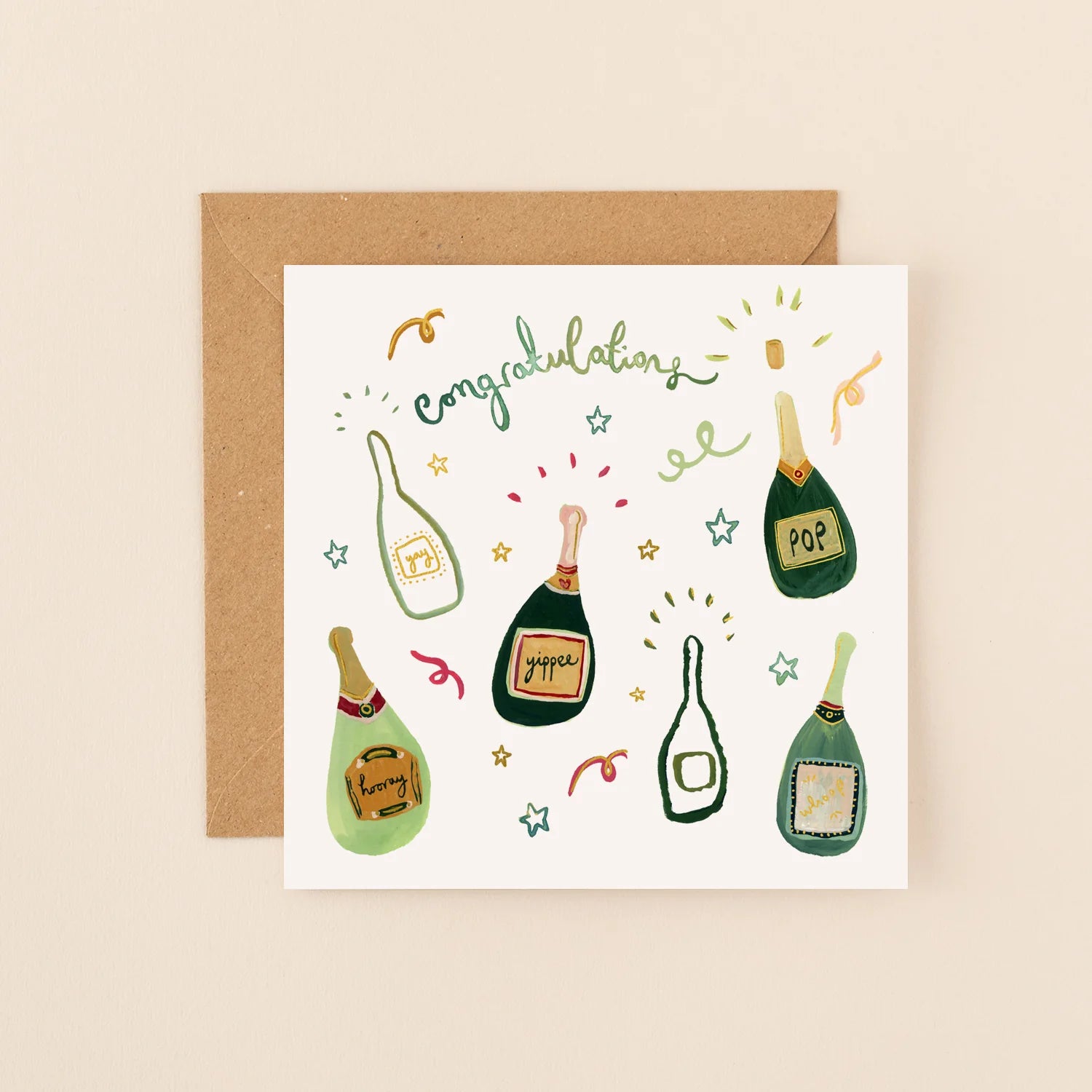 Champagne Congratulations Card