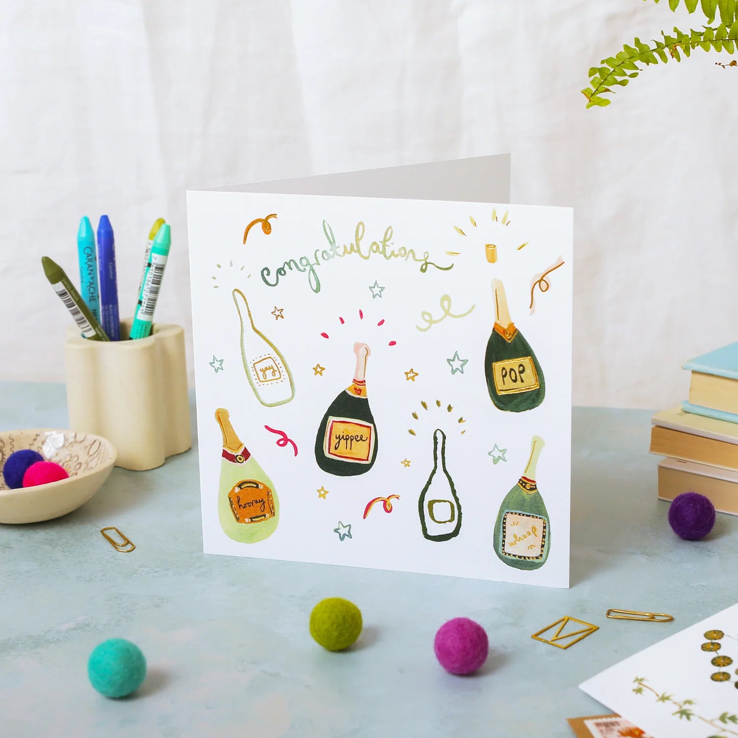Champagne Congratulations Card