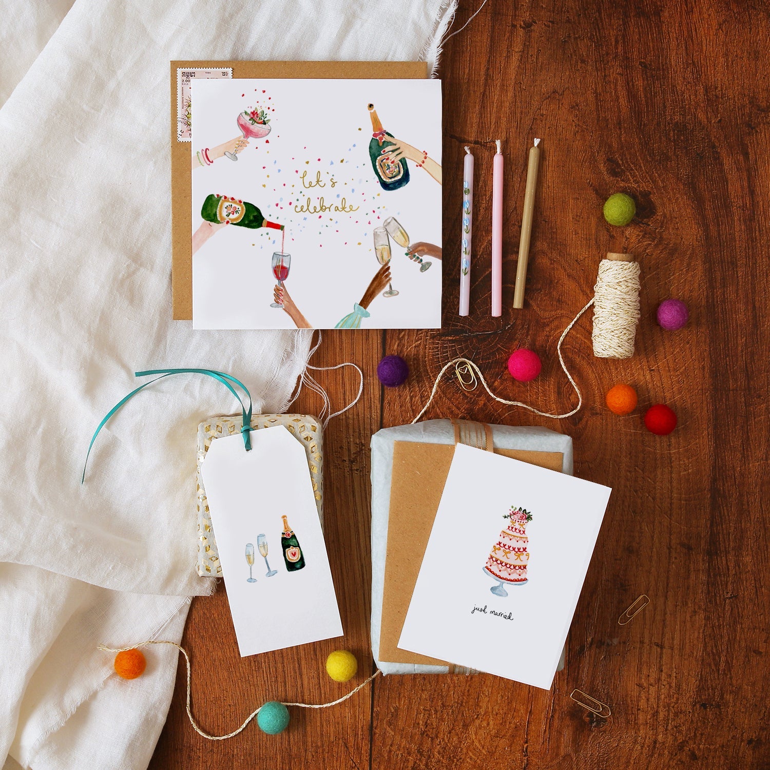 Champagne and Cocktails Celebration Card