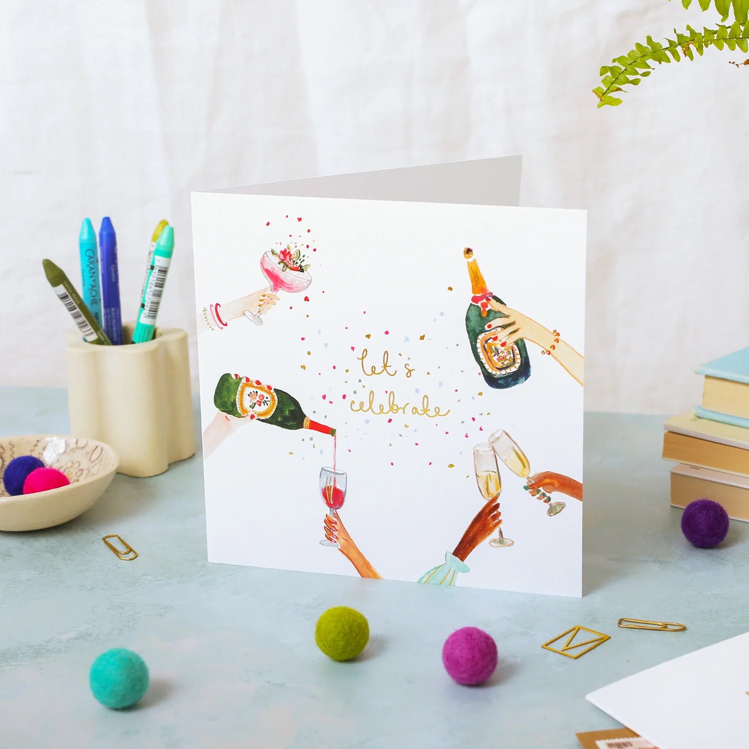 Champagne and Cocktails Celebration Card