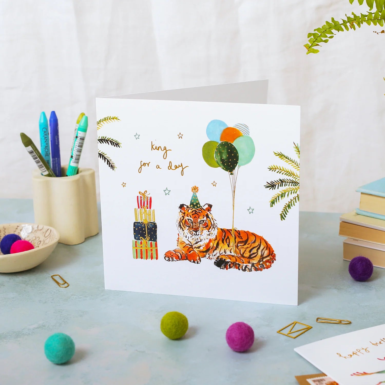 King for a Day Tiger Birthday Card