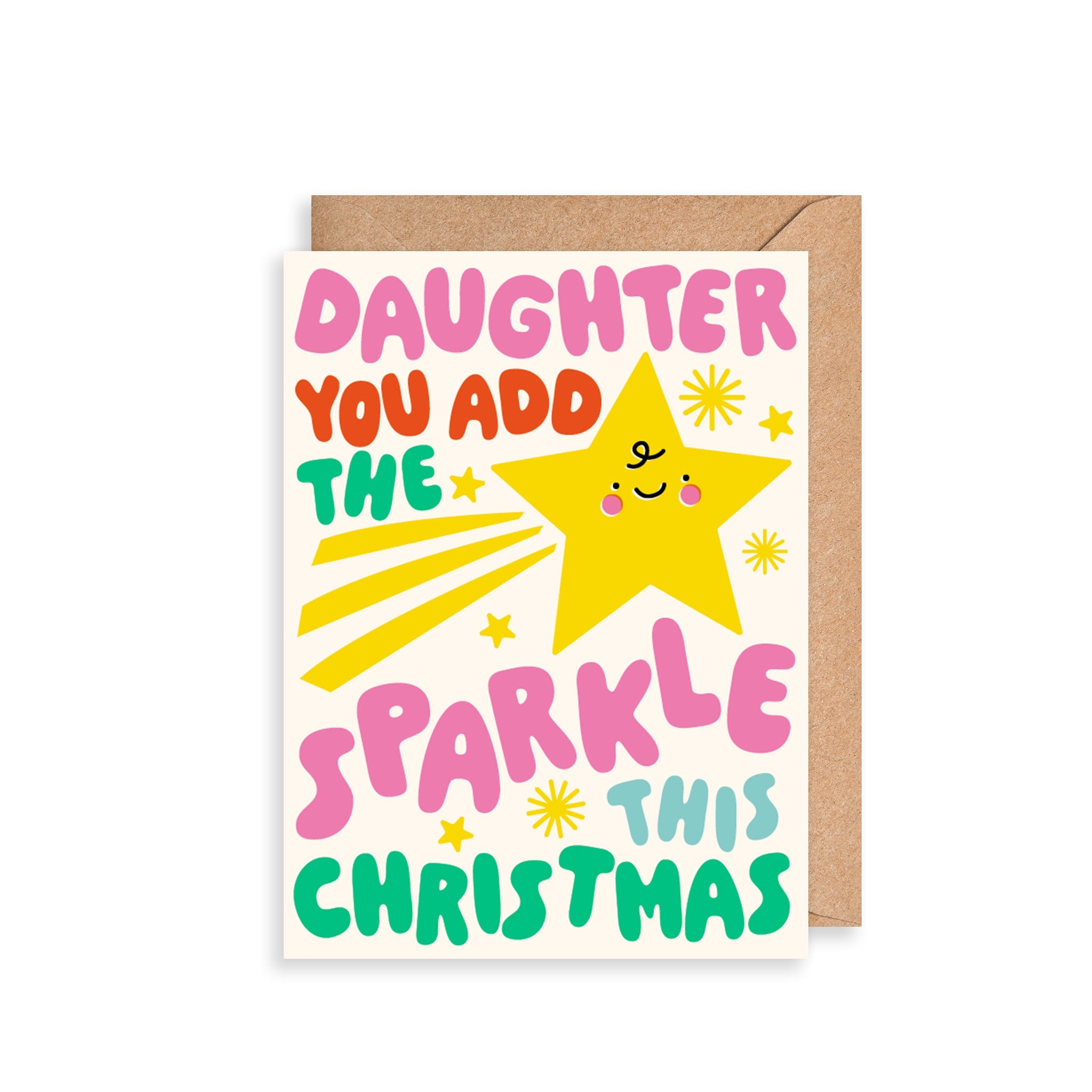 Sparkling Daughter Christmas Card