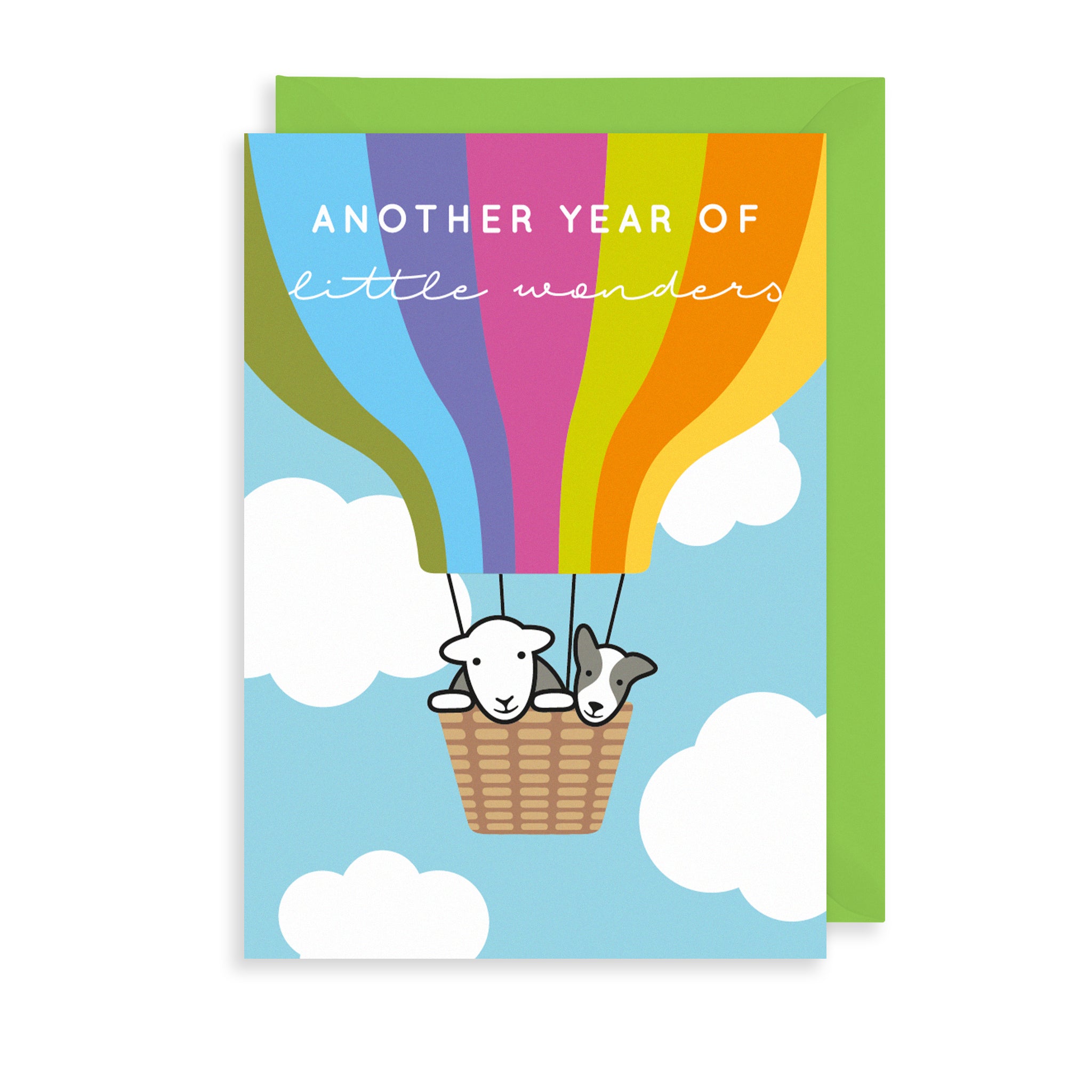 Herdy Hot Air Balloon Birthday Card