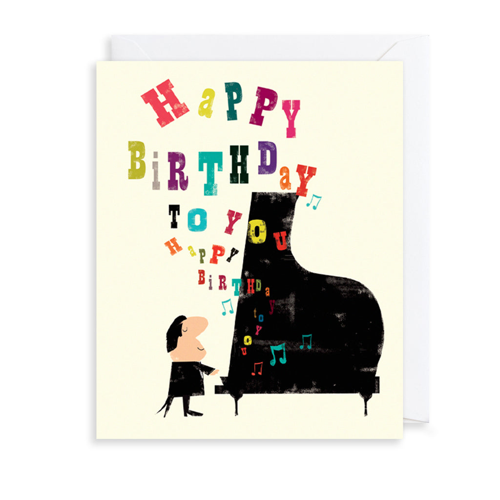 Birthday Piano Greetings Card The Art File