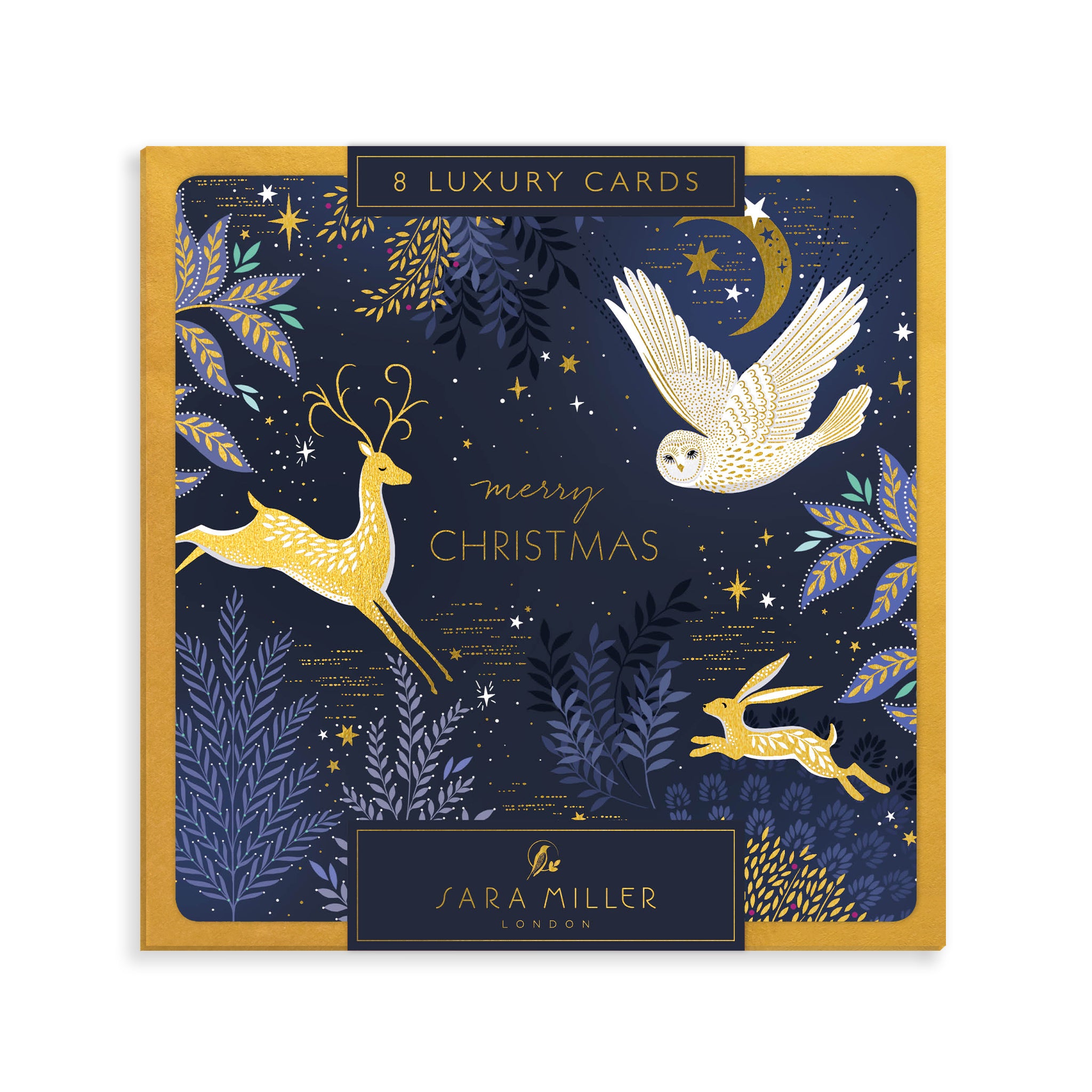 Golden Woodland, 8 Luxury Christmas Cards