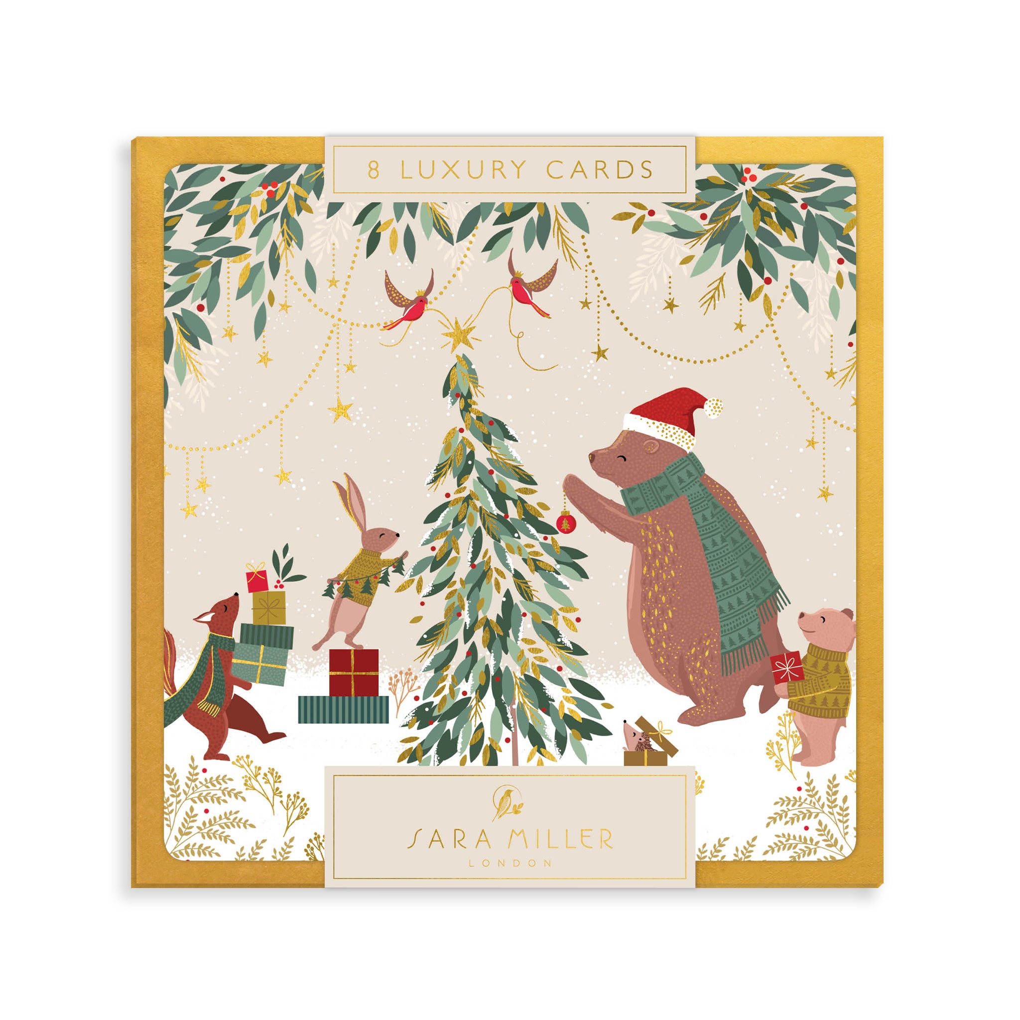 Tree Decorating, 8 Luxury Christmas Cards