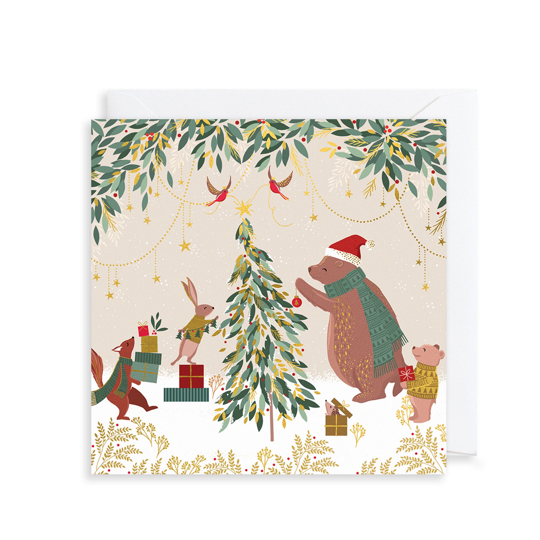 Tree Decorating, 8 Luxury Christmas Cards