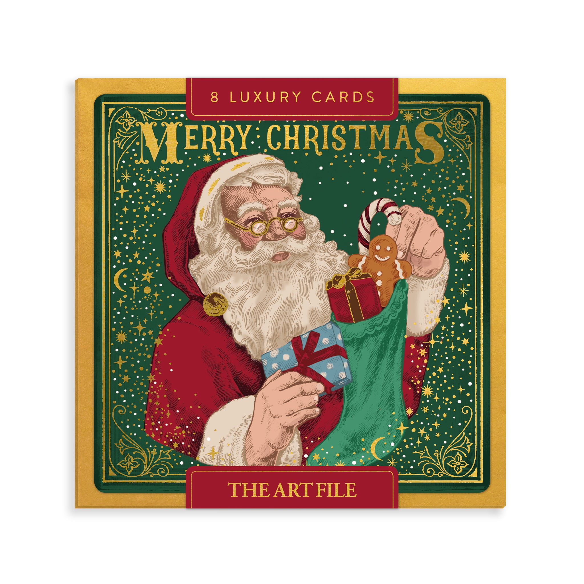 Santa Claus, 8 Luxury Christmas Cards