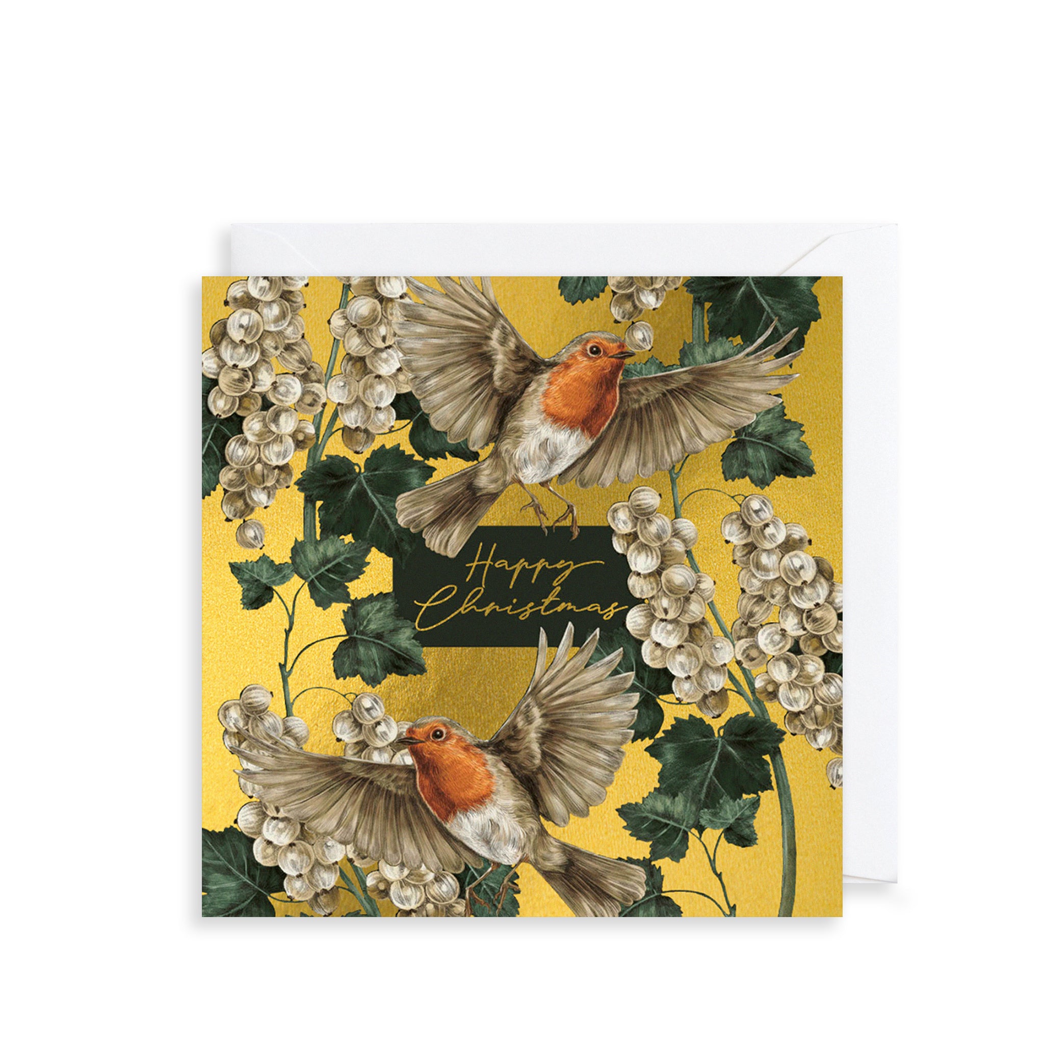 Golden Robins, 8 Luxury Christmas Cards