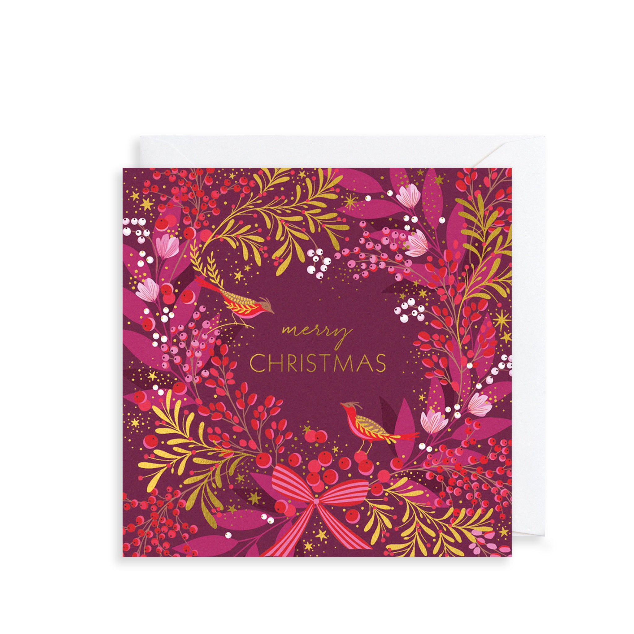 Wreath & Robins, 8 Luxury Christmas Cards