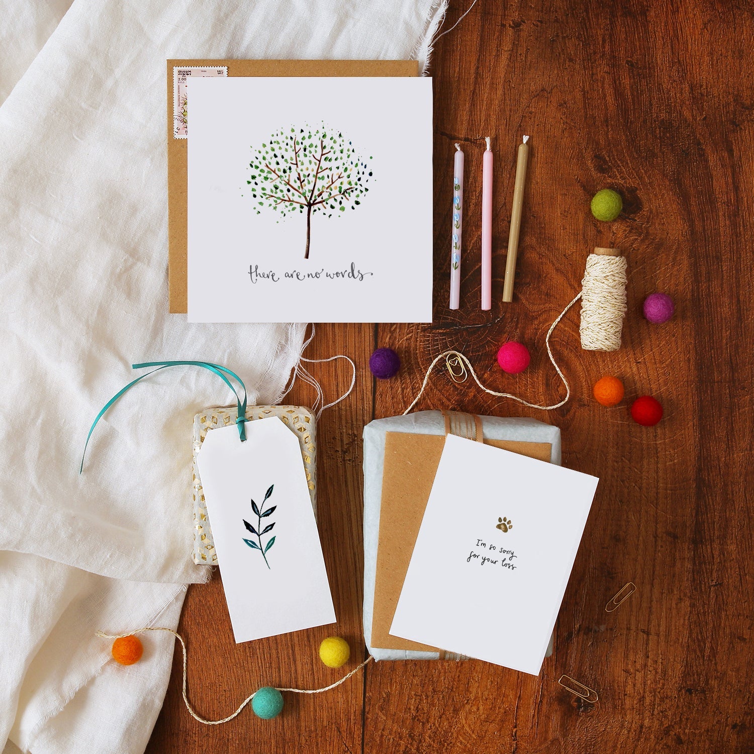 Paw Print Sorry For Your Loss Mini Card