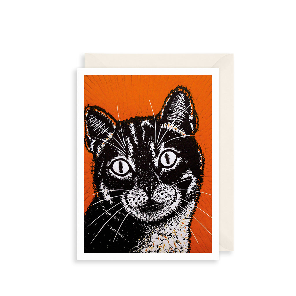 Orange Cat Greetings Card The Art File
