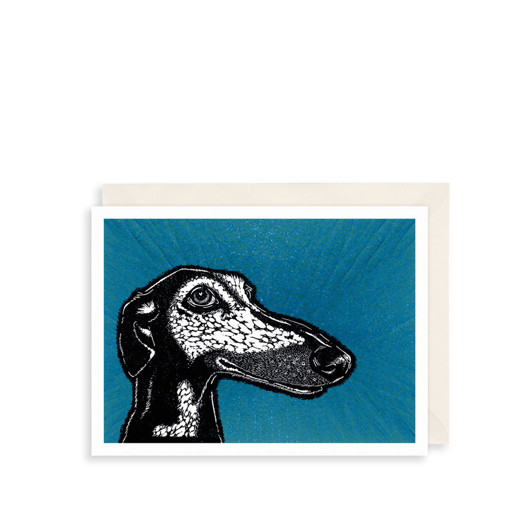 Blue Dog Greetings Card The Art File