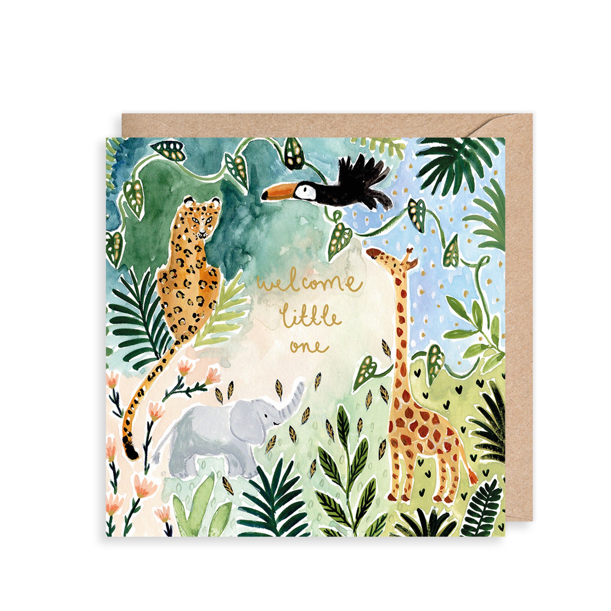 Little One Safari Animals New Baby Card
