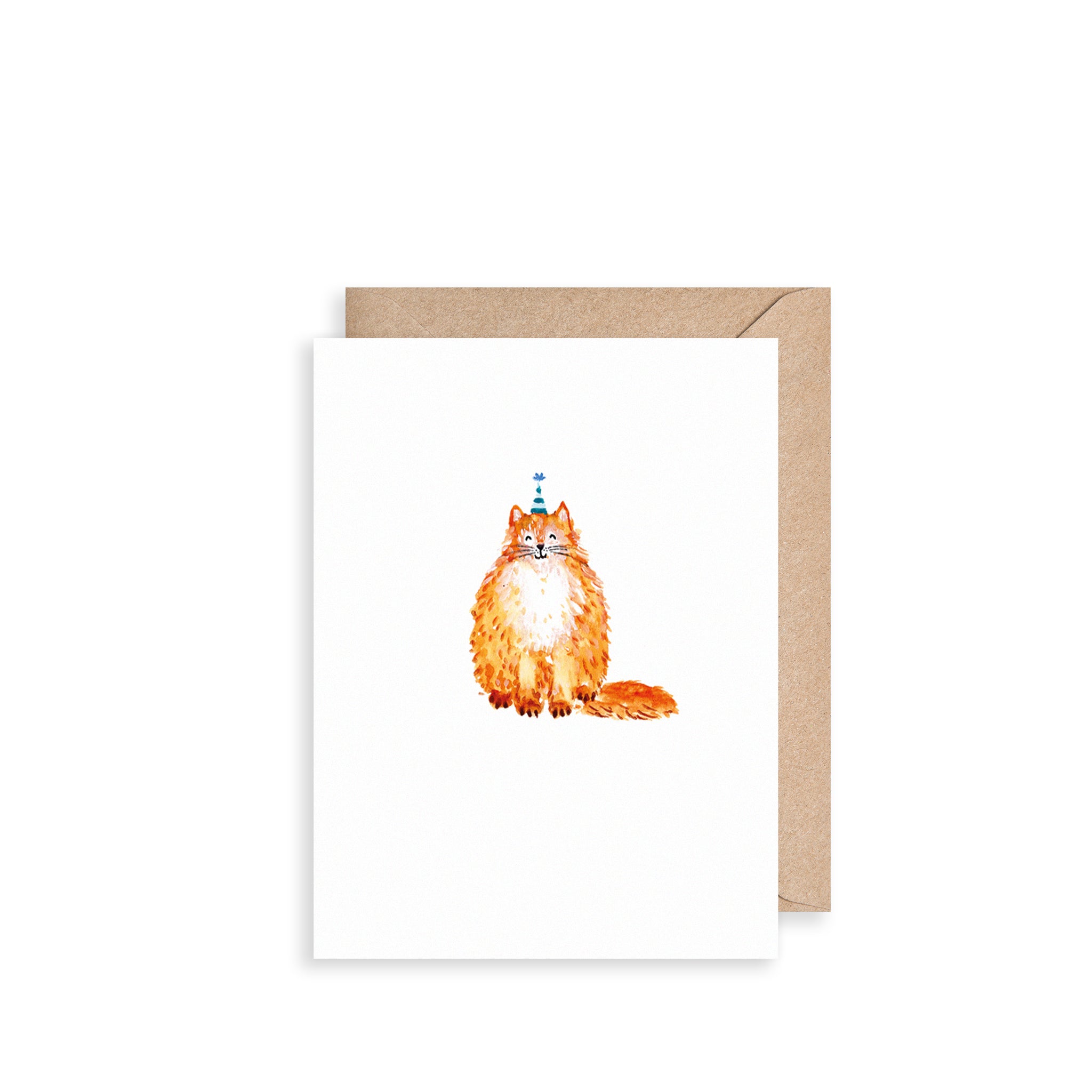 Cat and Party Hat Mini Card