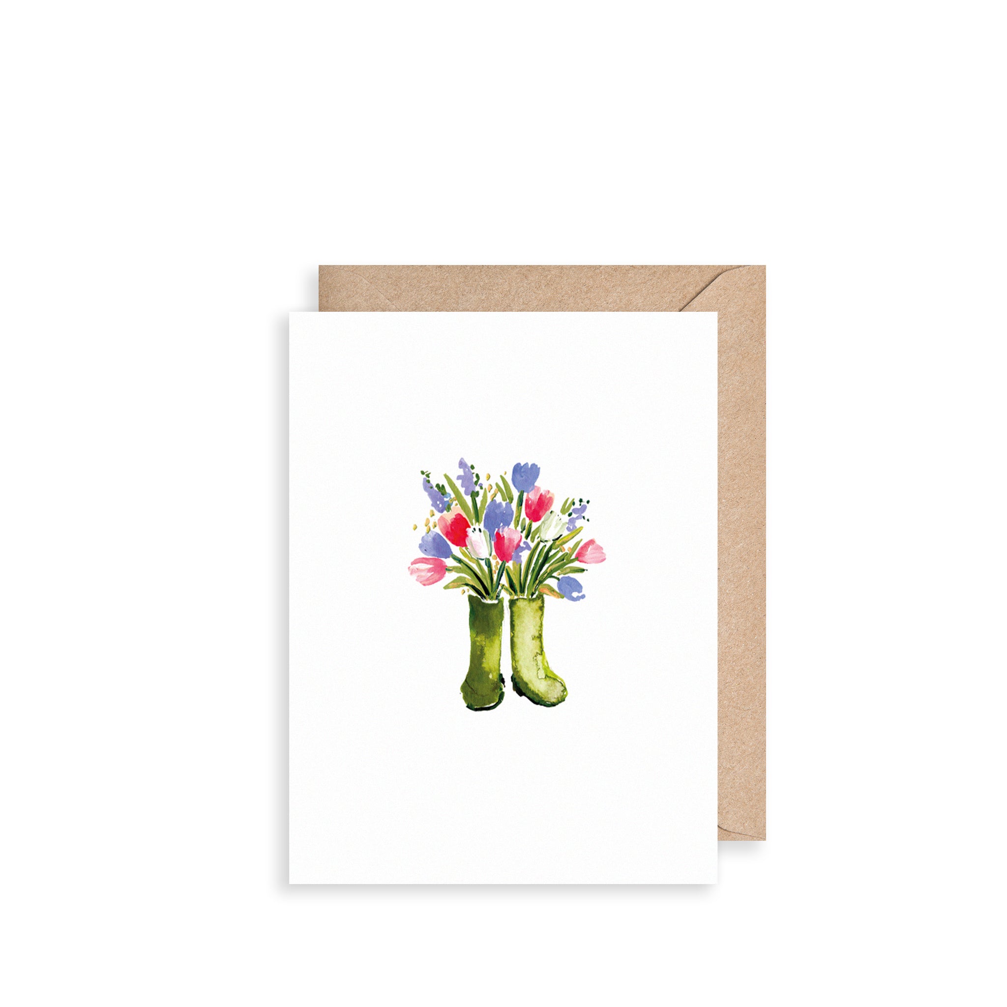 Flowers in Wellies Mini Card