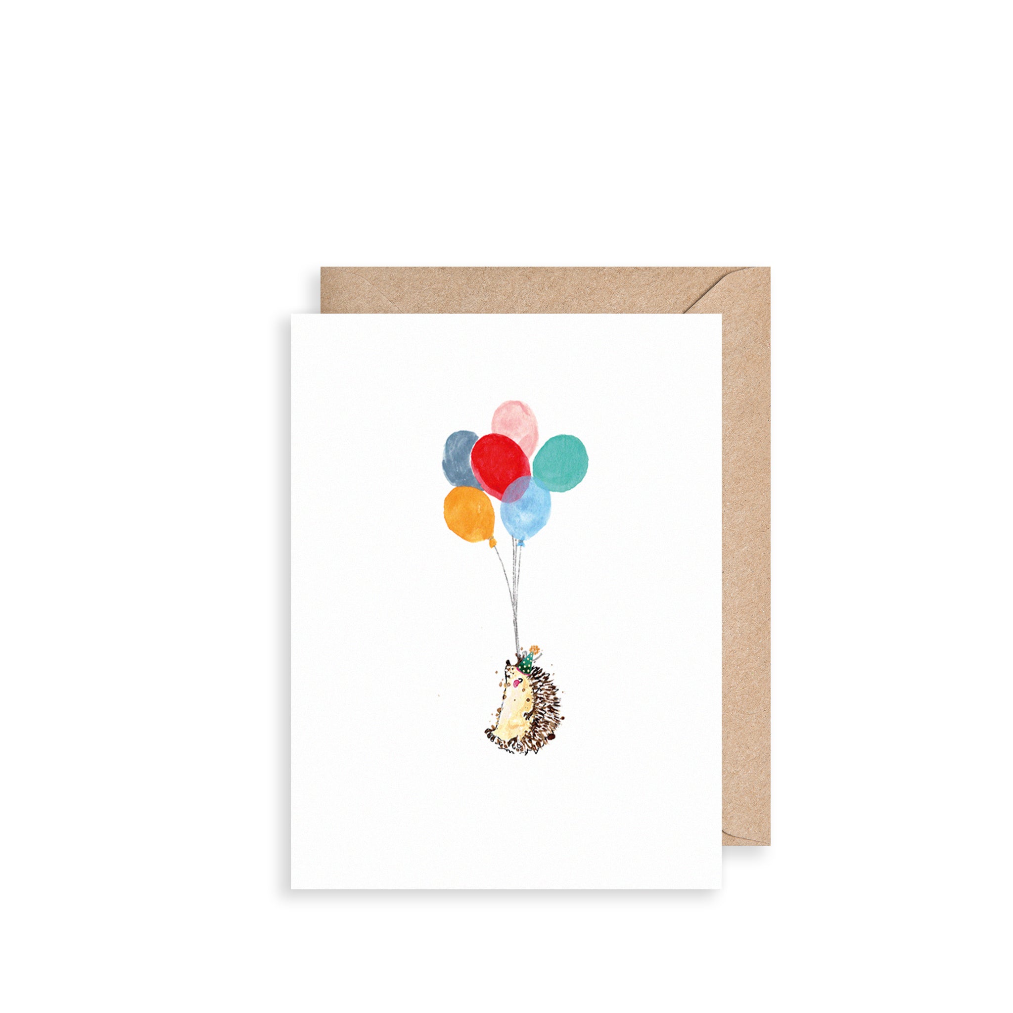 Hedgehog and Balloons Mini Card