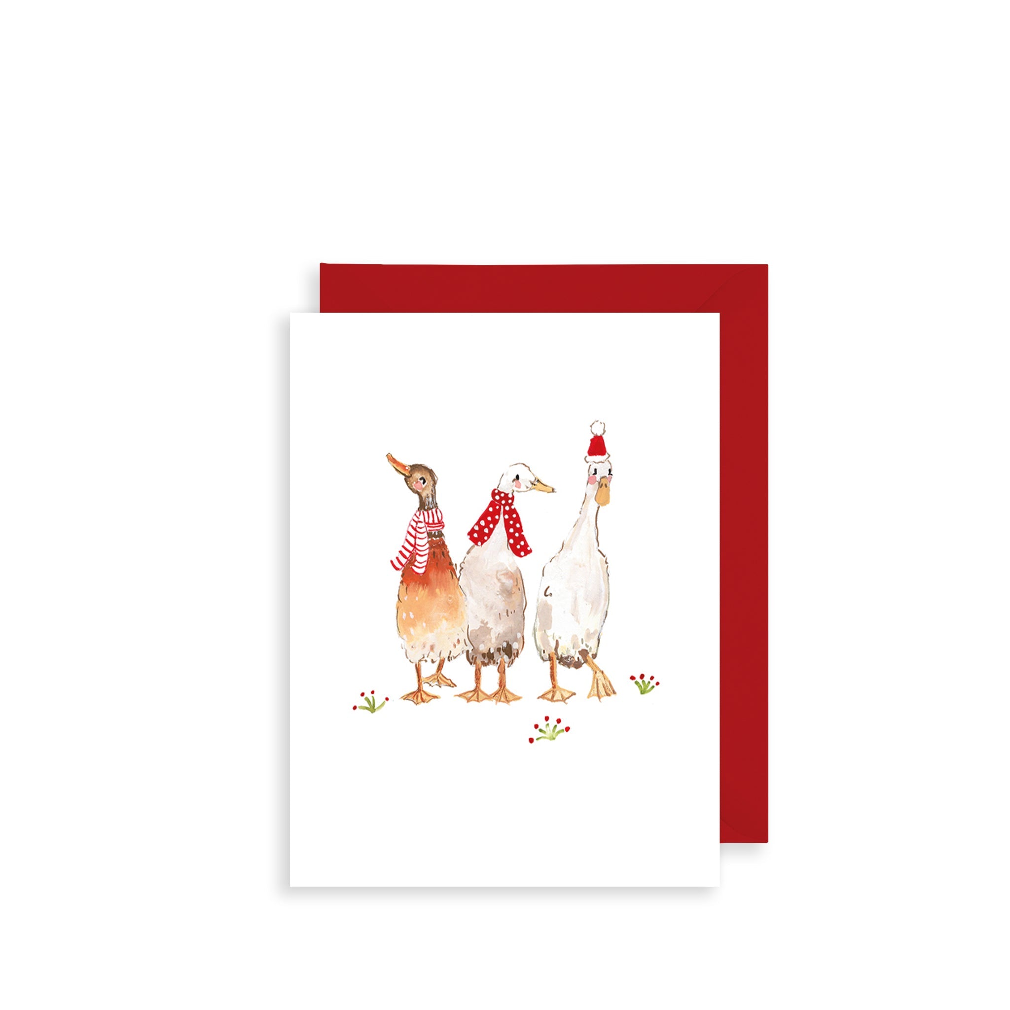 Christmas Ducks Bijou Mini Christmas Card