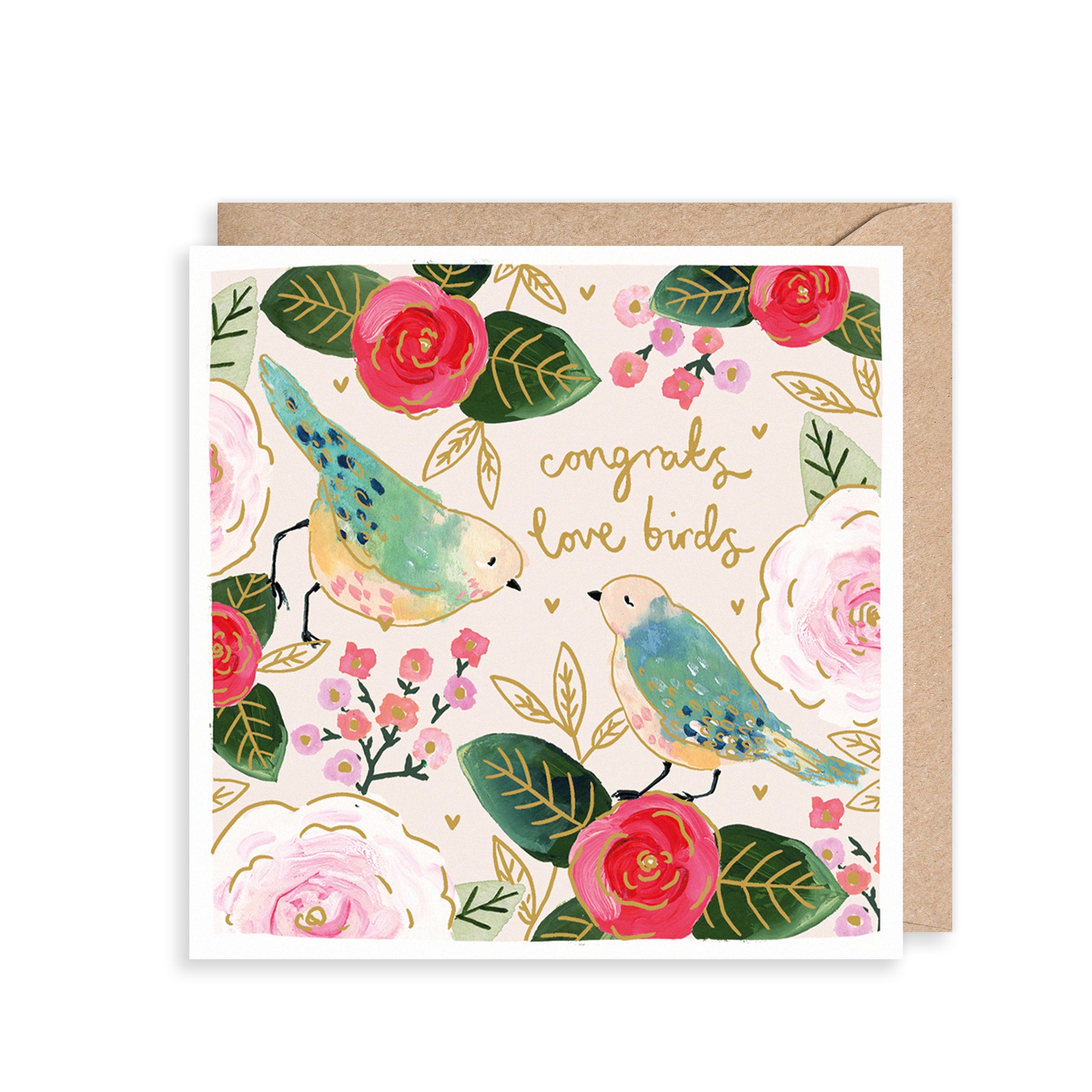Love Birds Congratulations Card