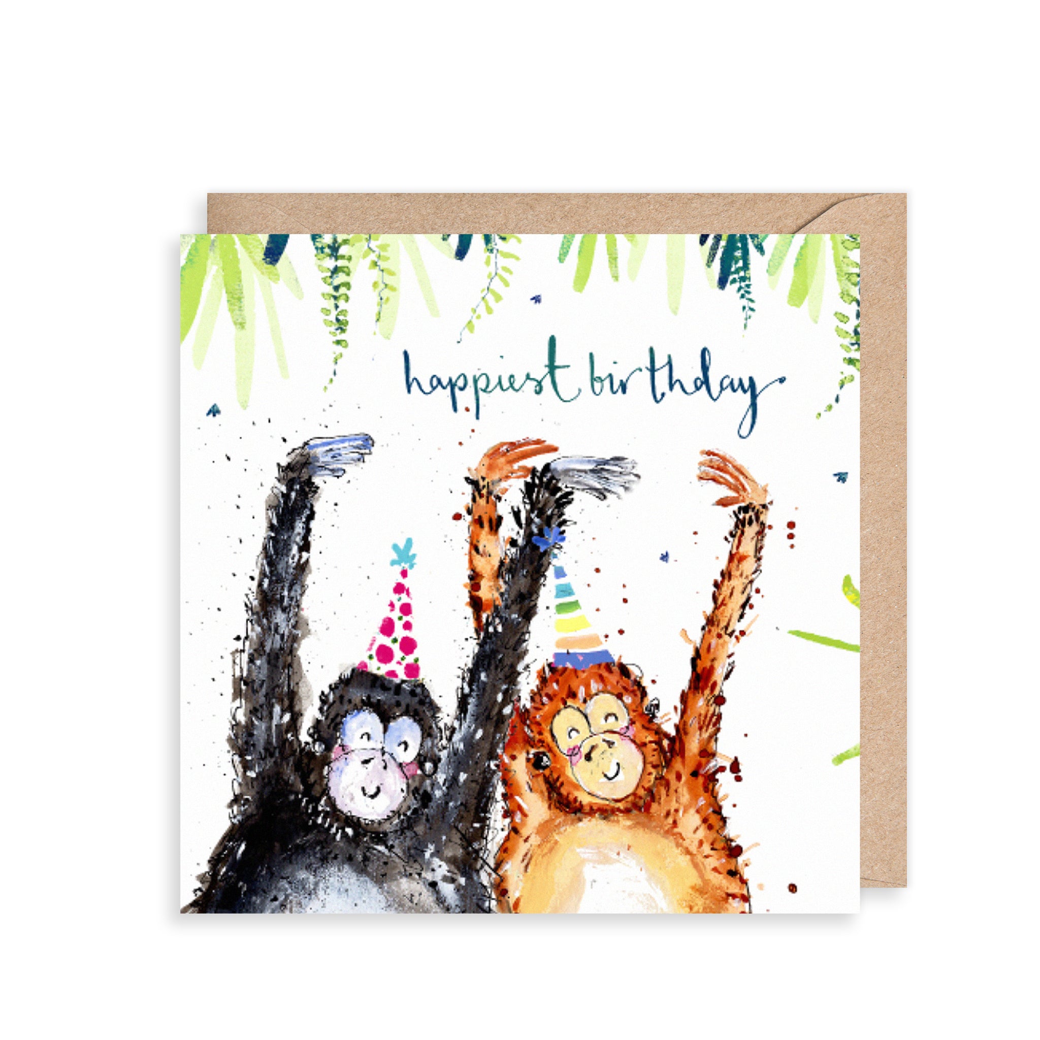 Monkeys Happy Birthday Card