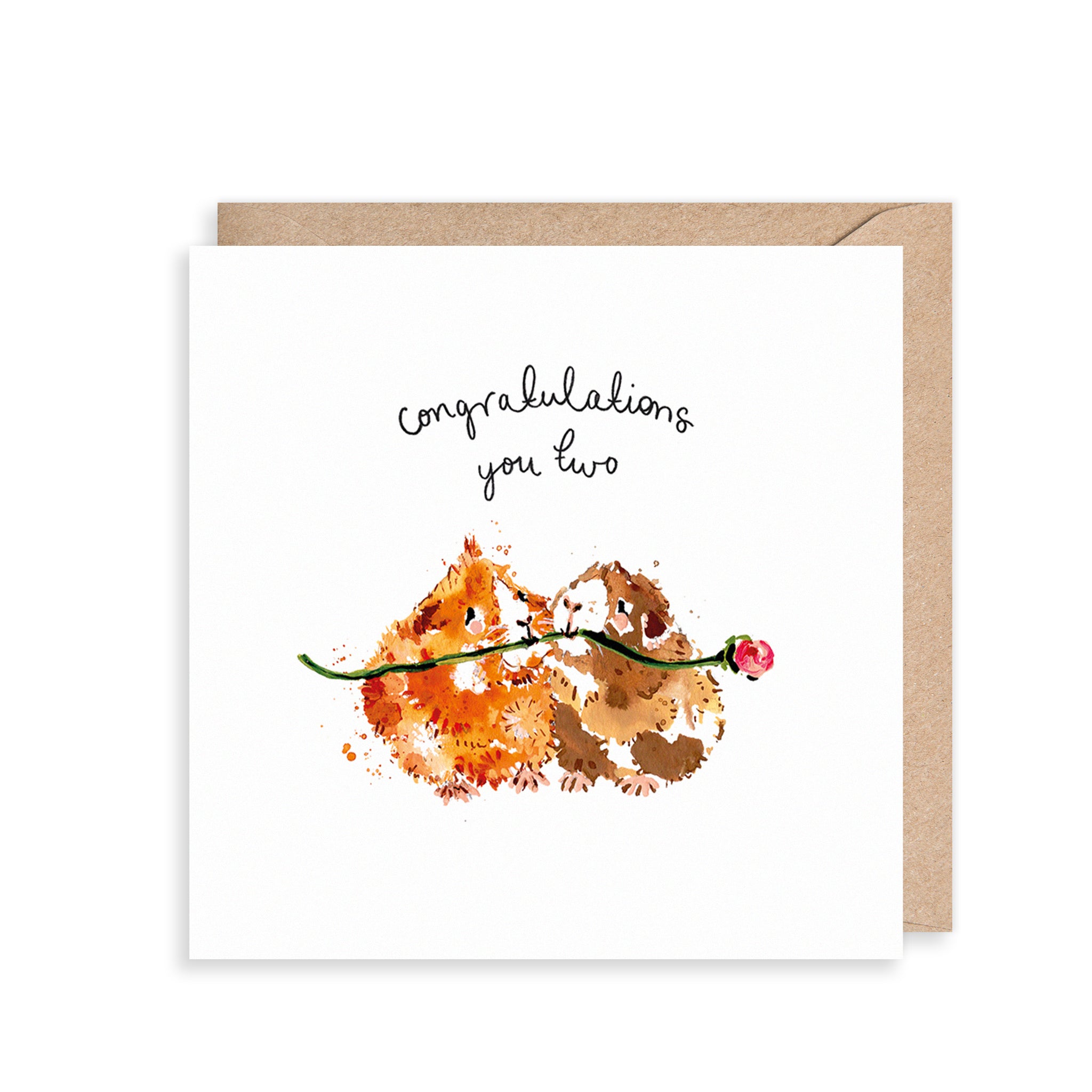 Guinea Pigs Congratulations You Two Card