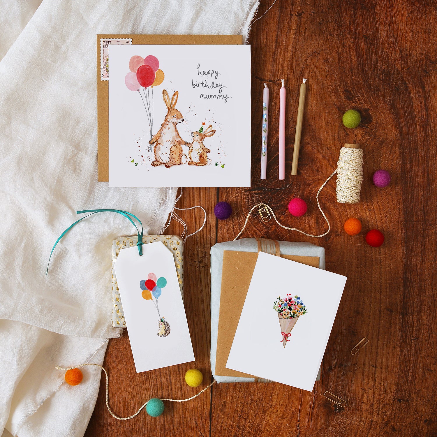 Bunnies Mummy Birthday Card