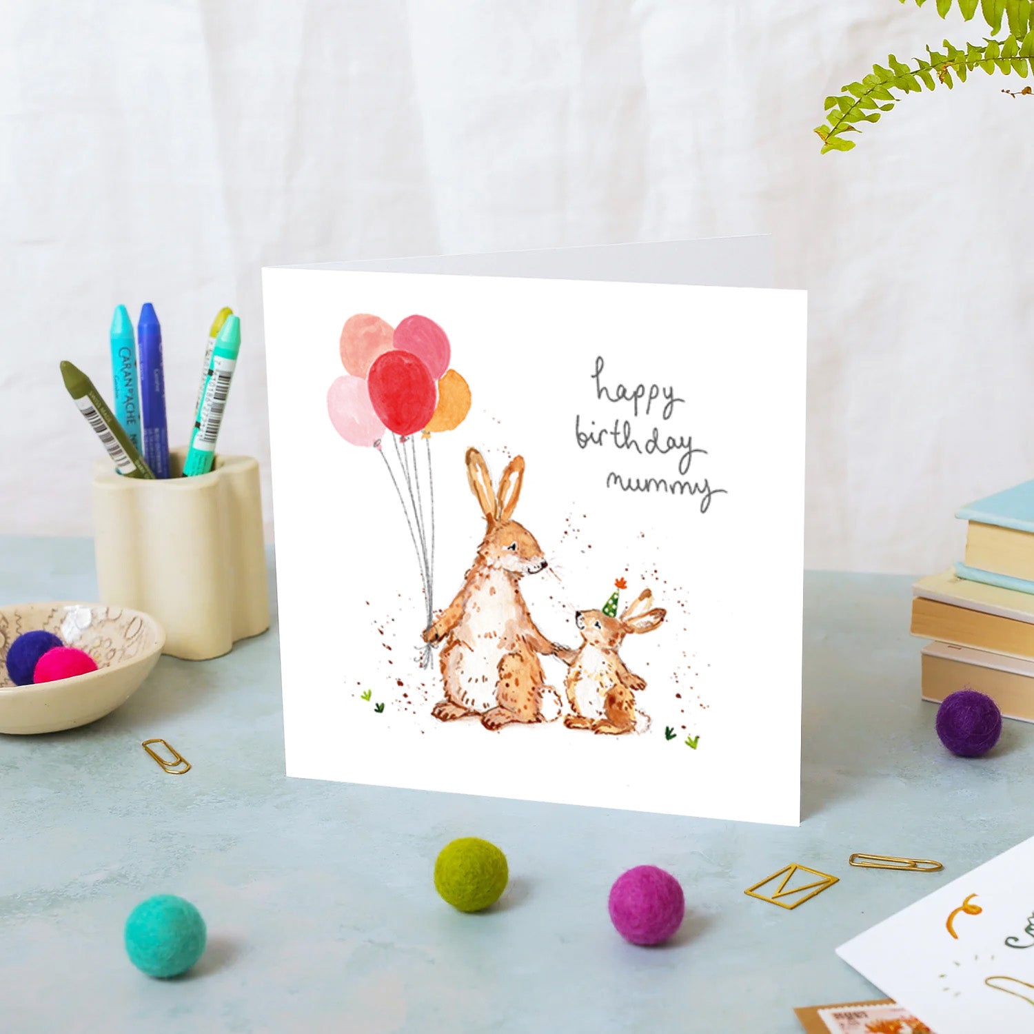 Bunnies Mummy Birthday Card