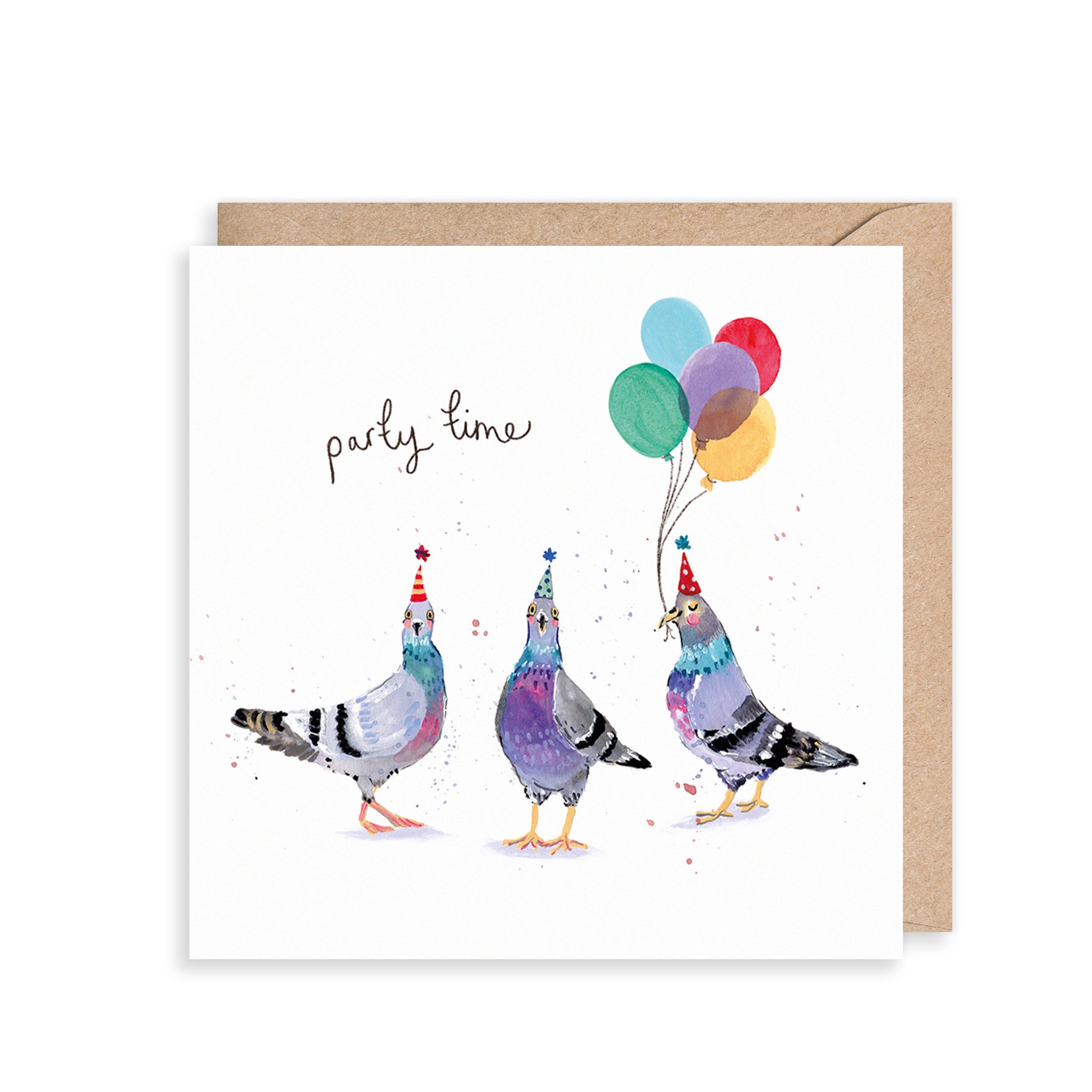 Pigeons Party Time Birthday Card