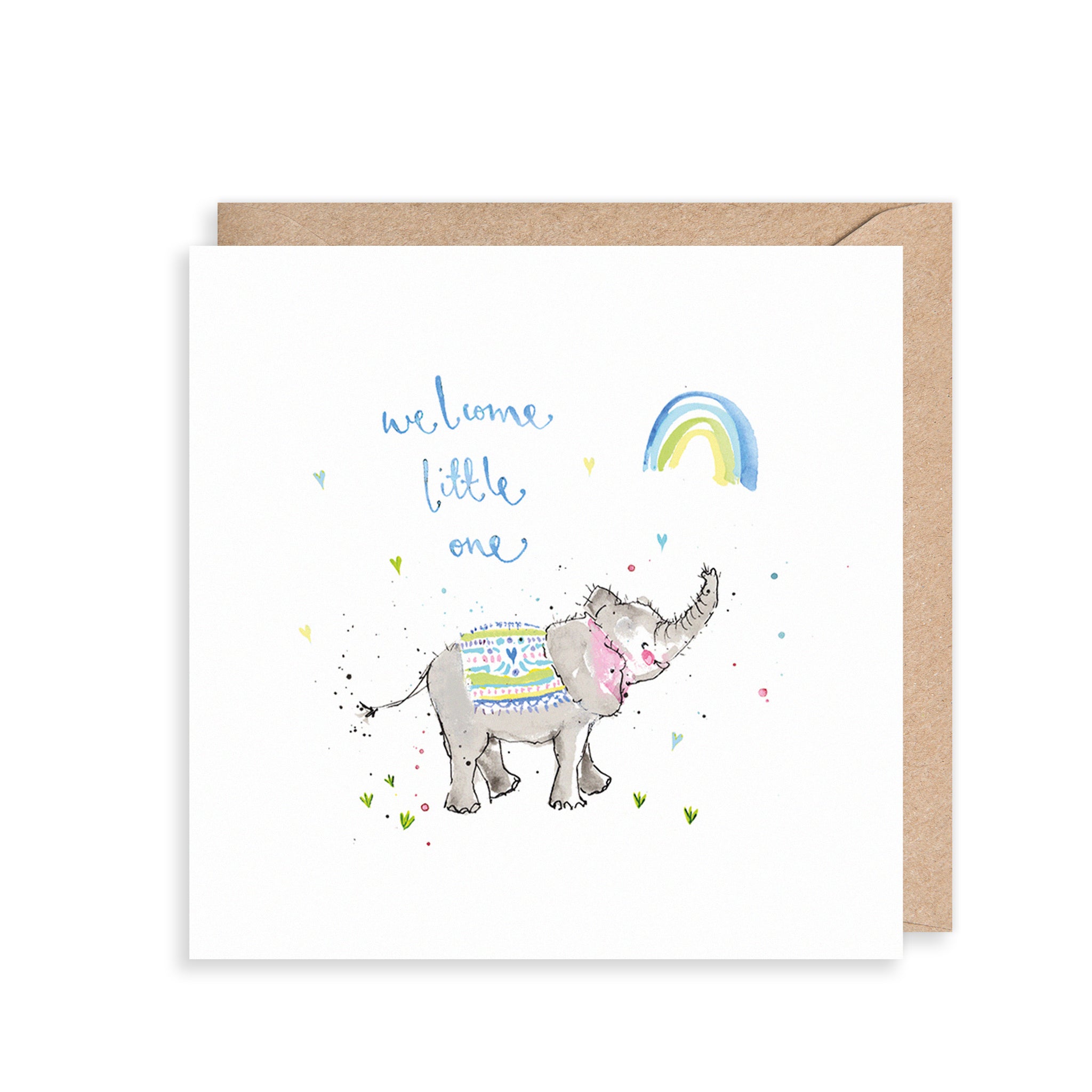 Elephant New Baby Boy Card