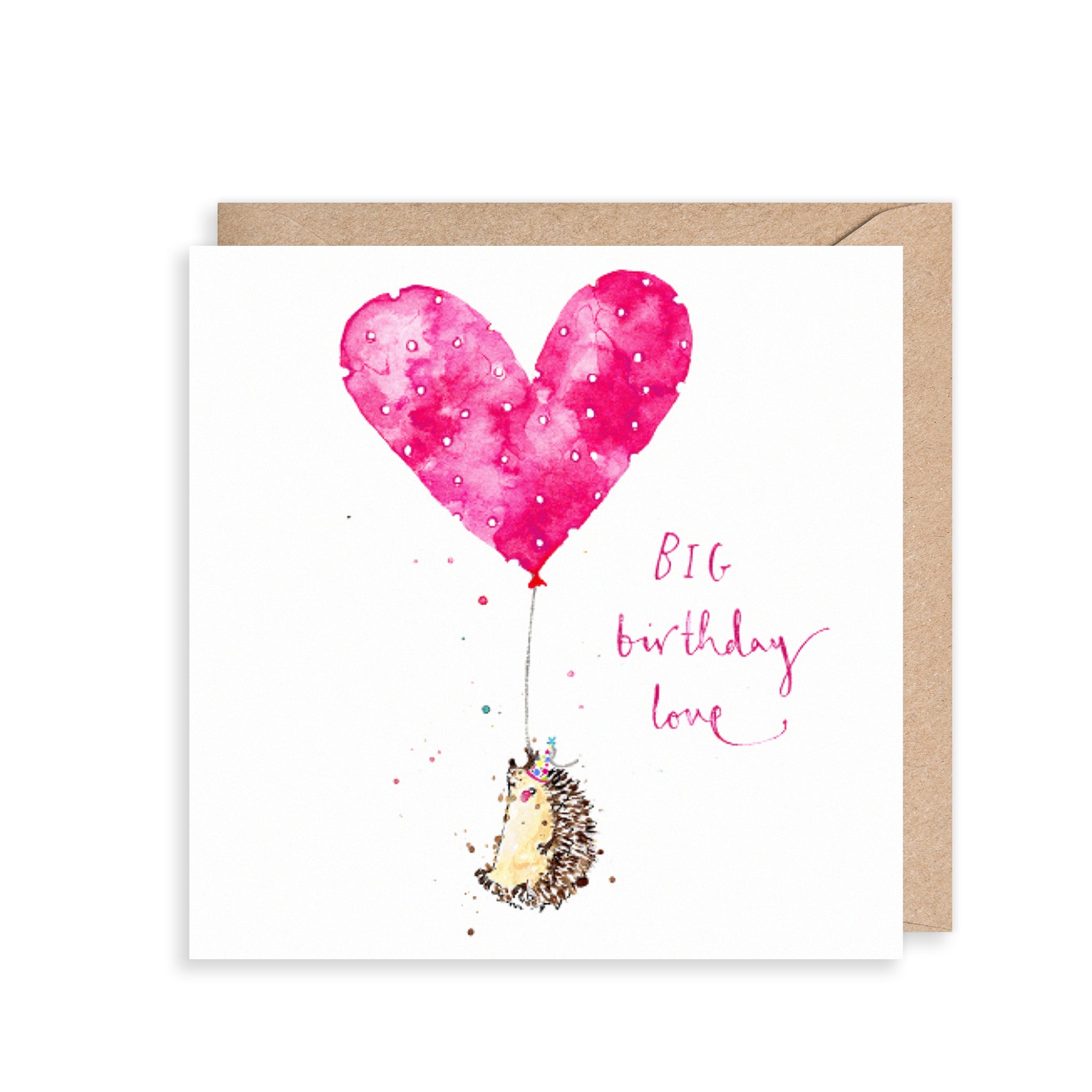 Hedgehog Big Birthday Love Birthday Card