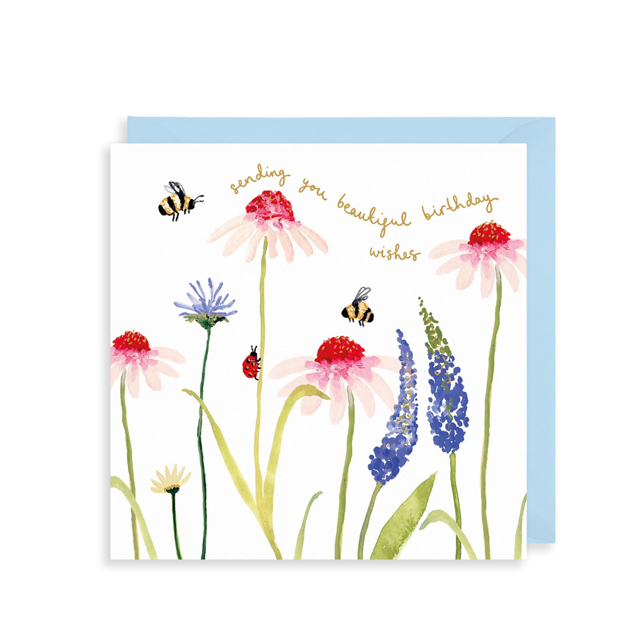 Daisies and Bees Birthday Card