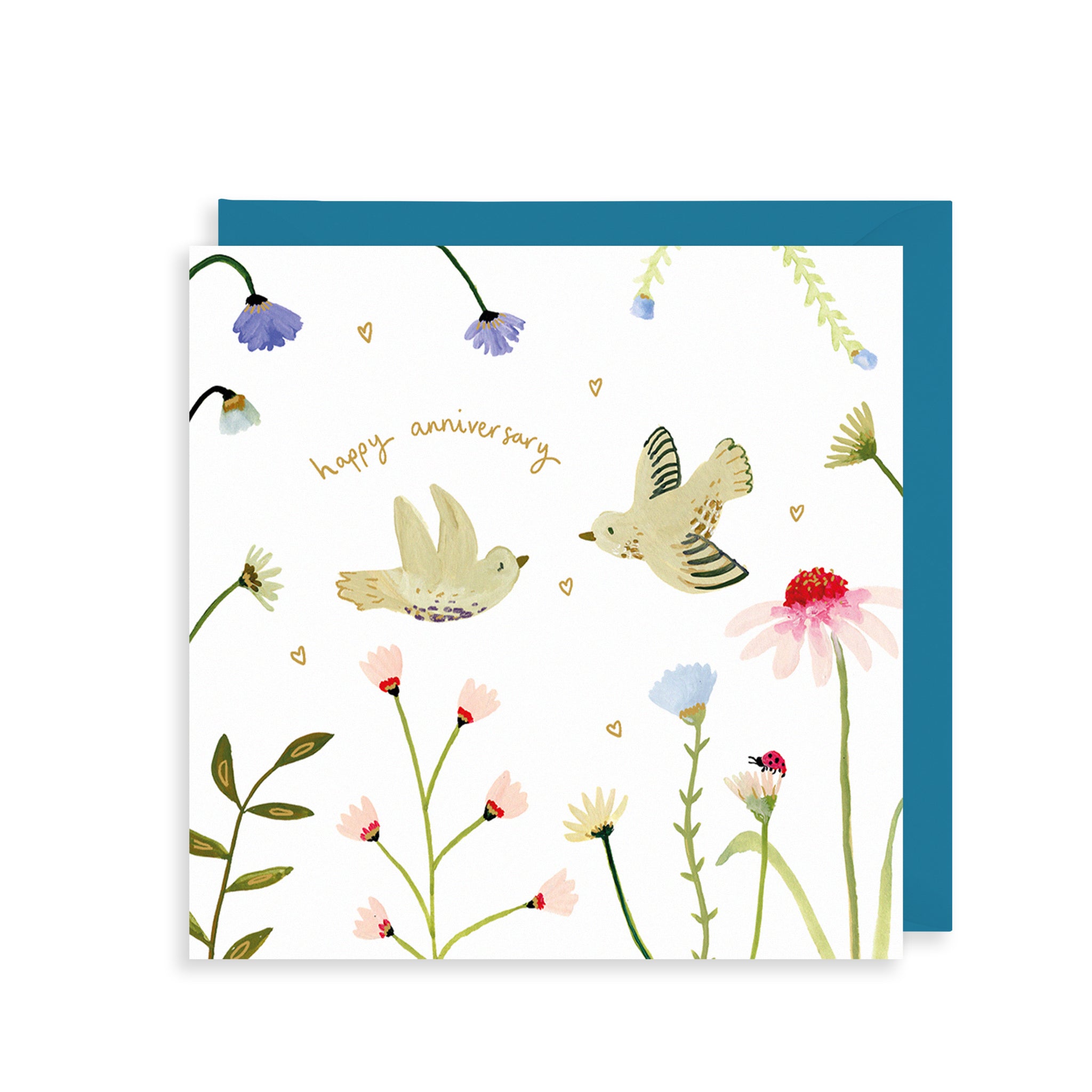 Birds Happy Anniversary Card