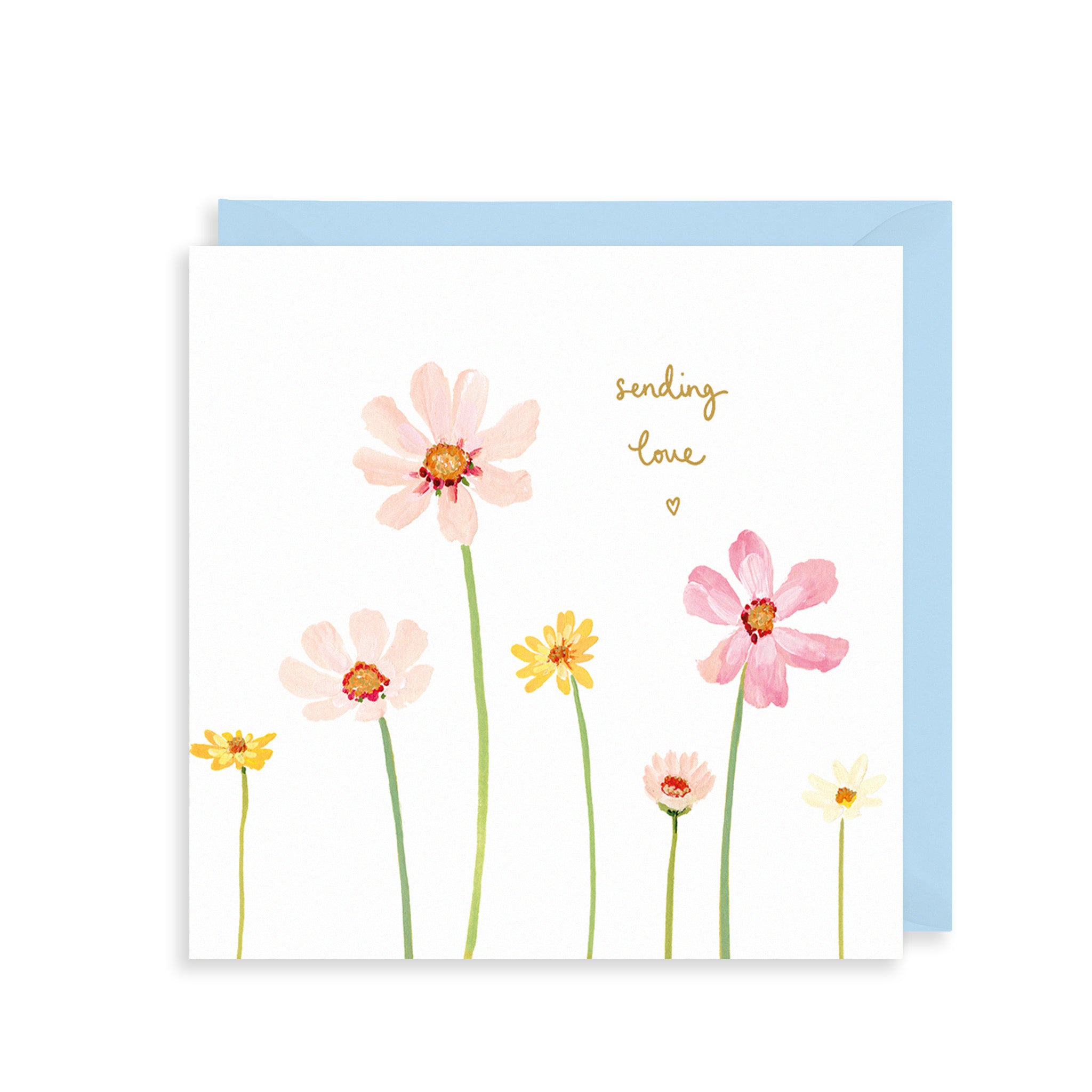 Flowers Sending Love Sympathy Card