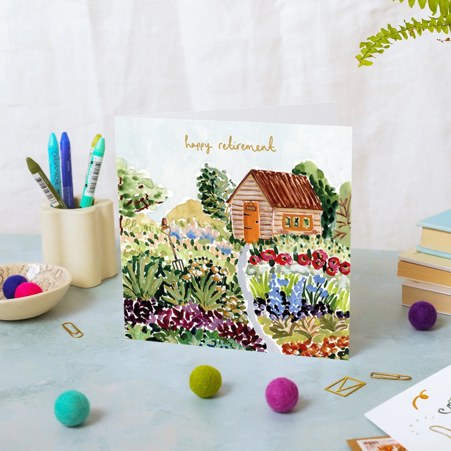 Garden Happy Retirement Card