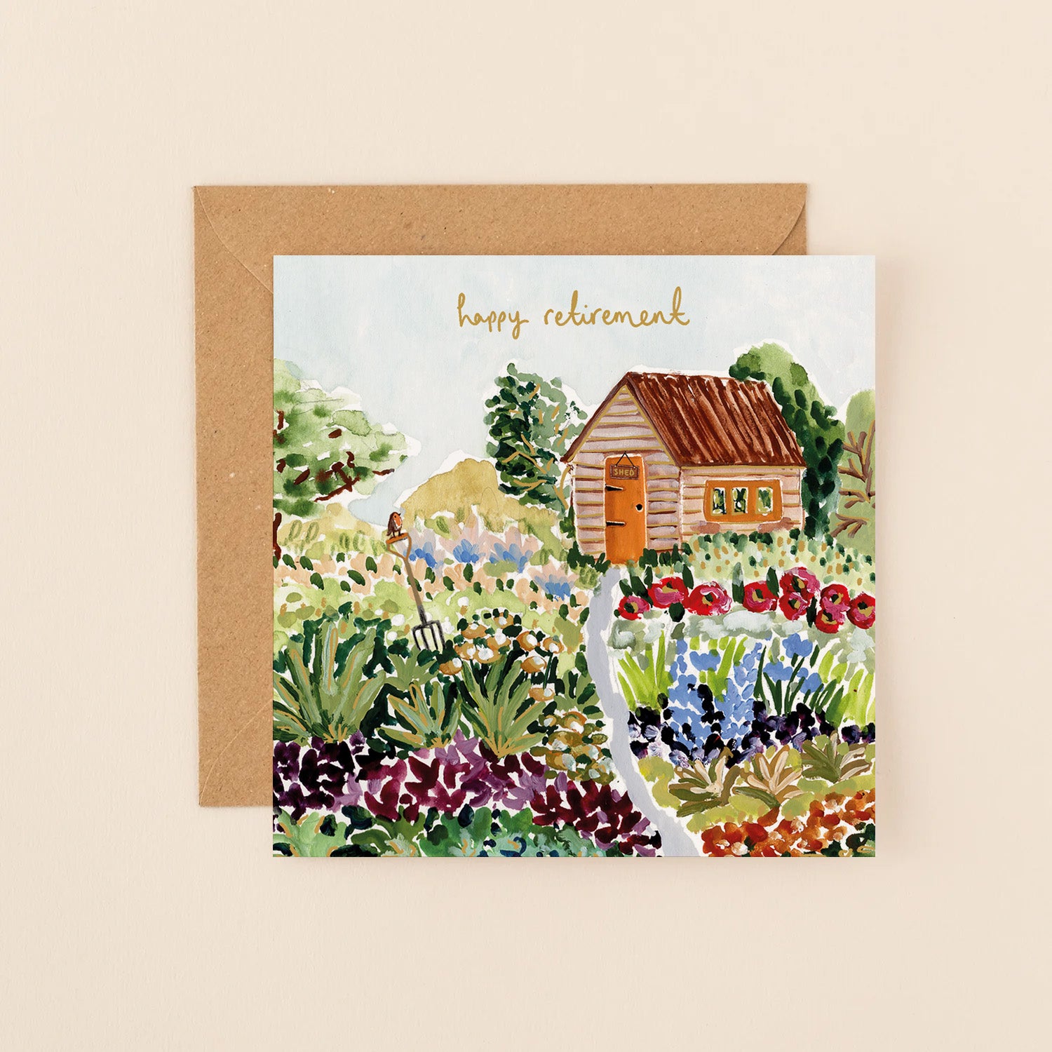 Garden Happy Retirement Card