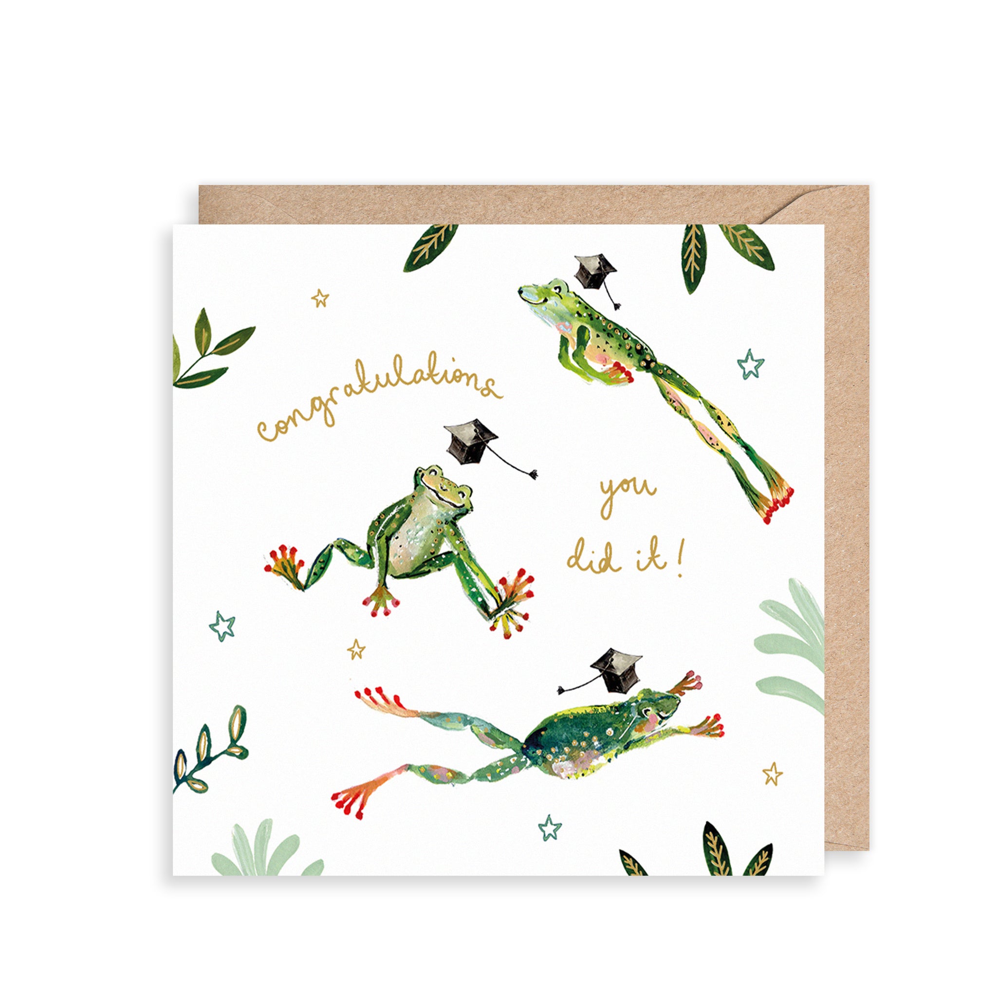 Frogs Graduation Congratulations Card