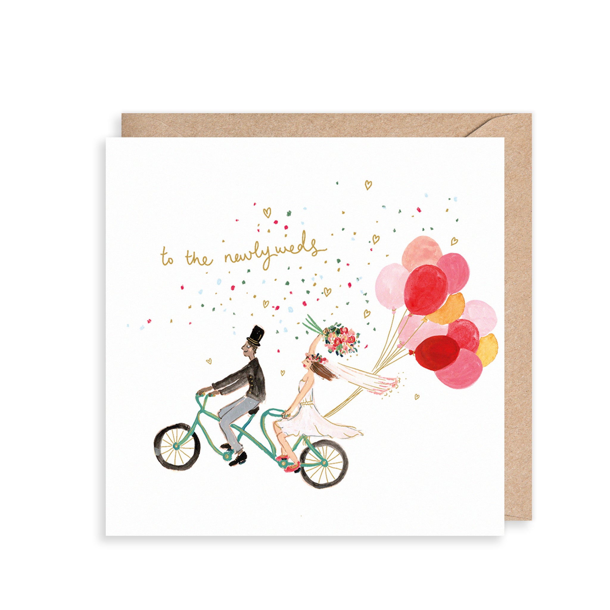 To The Newlyweds Tandem Wedding Card