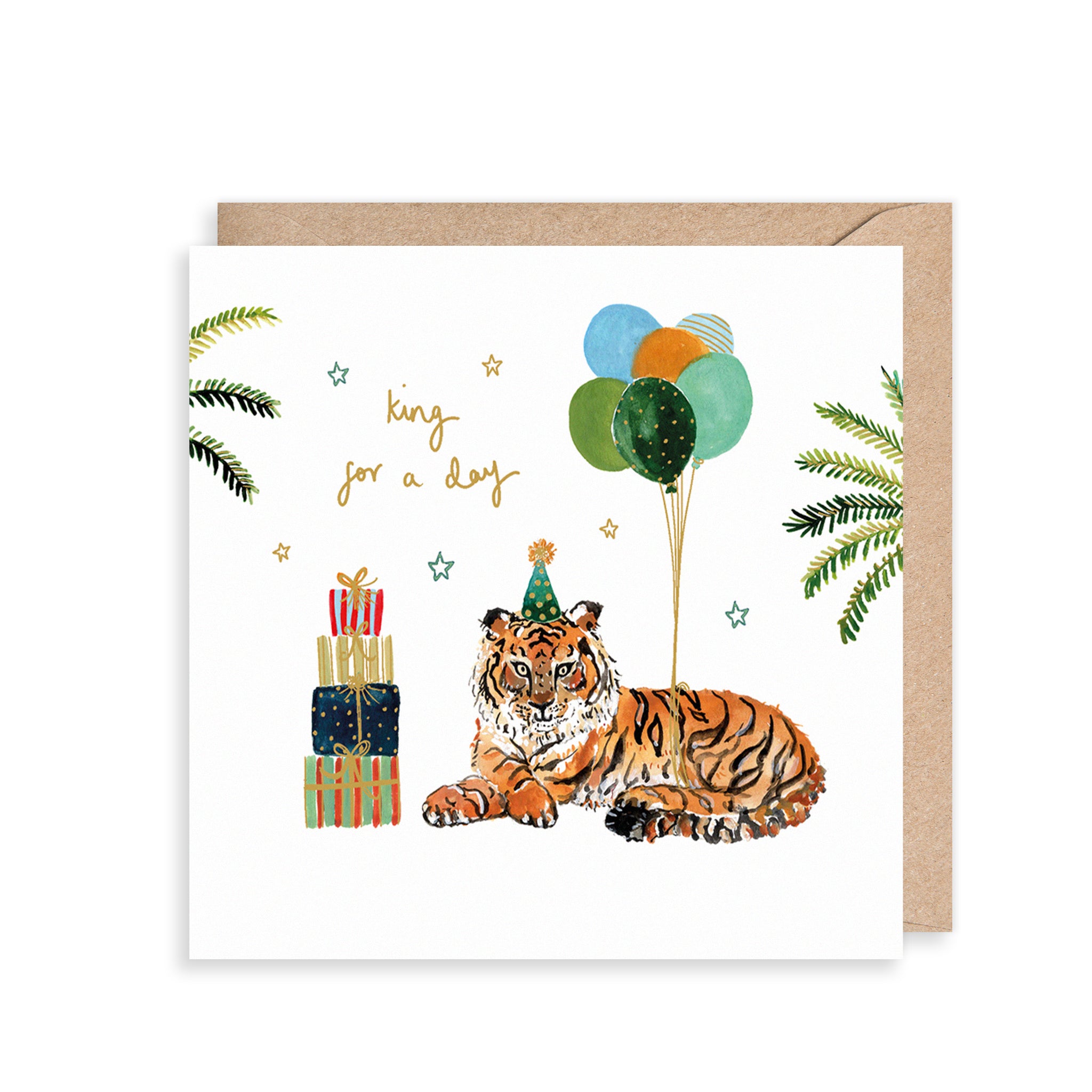 King for a Day Tiger Birthday Card