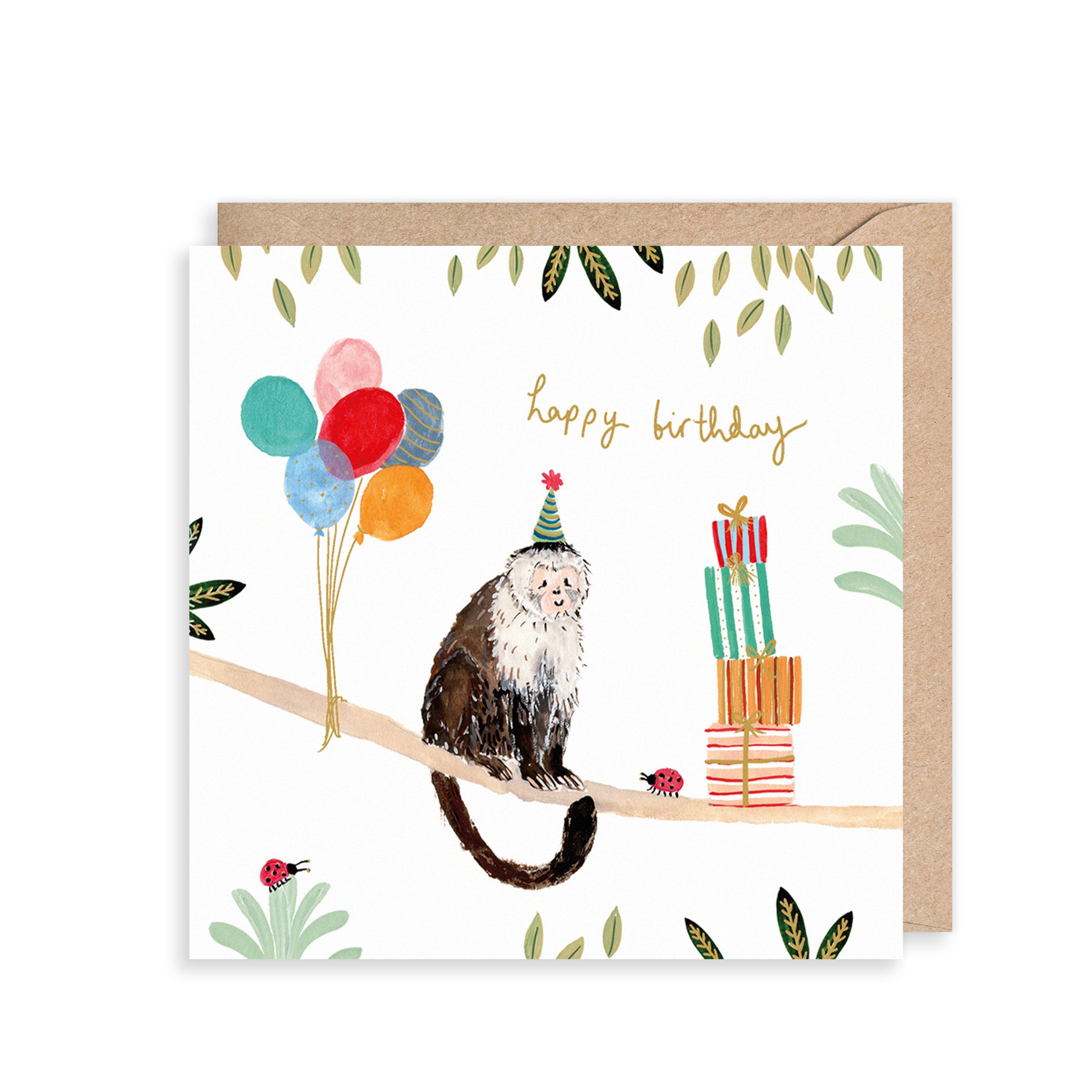 Monkey Happy Birthday Card