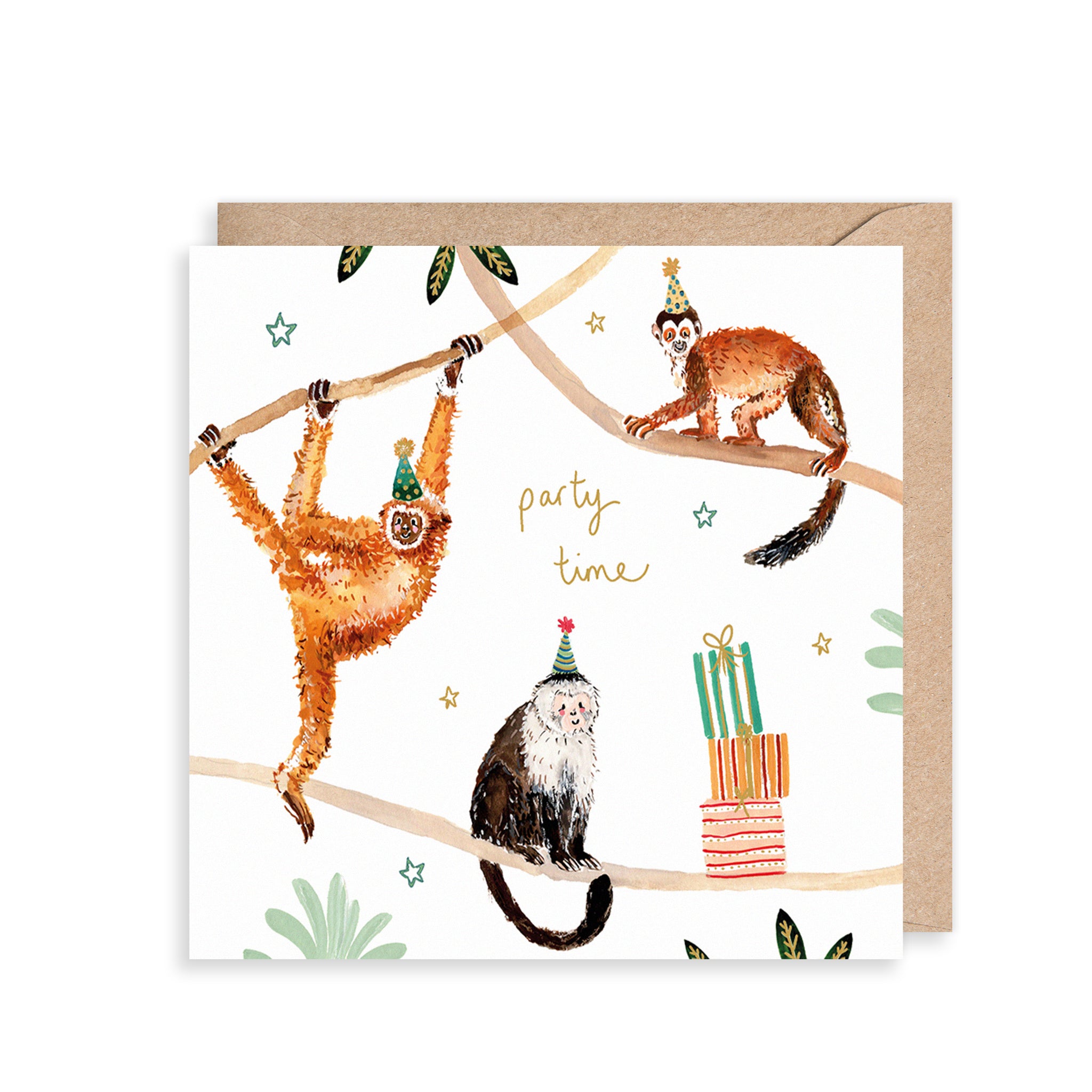 Party Time Monkeys Birthday Card