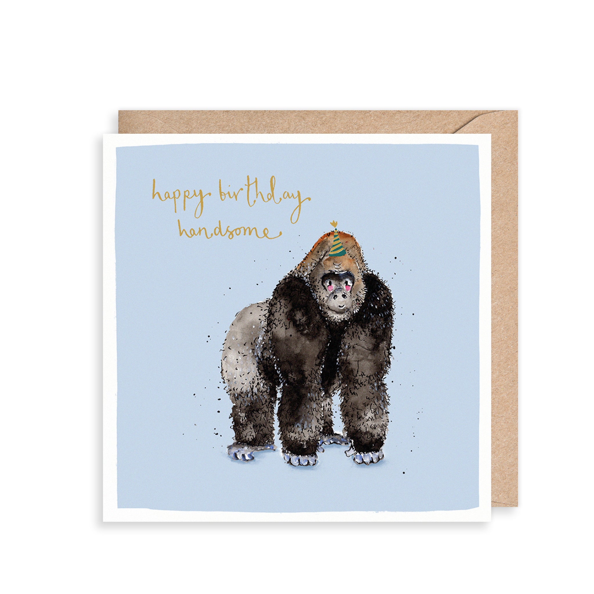 Gorilla Happy Birthday Card