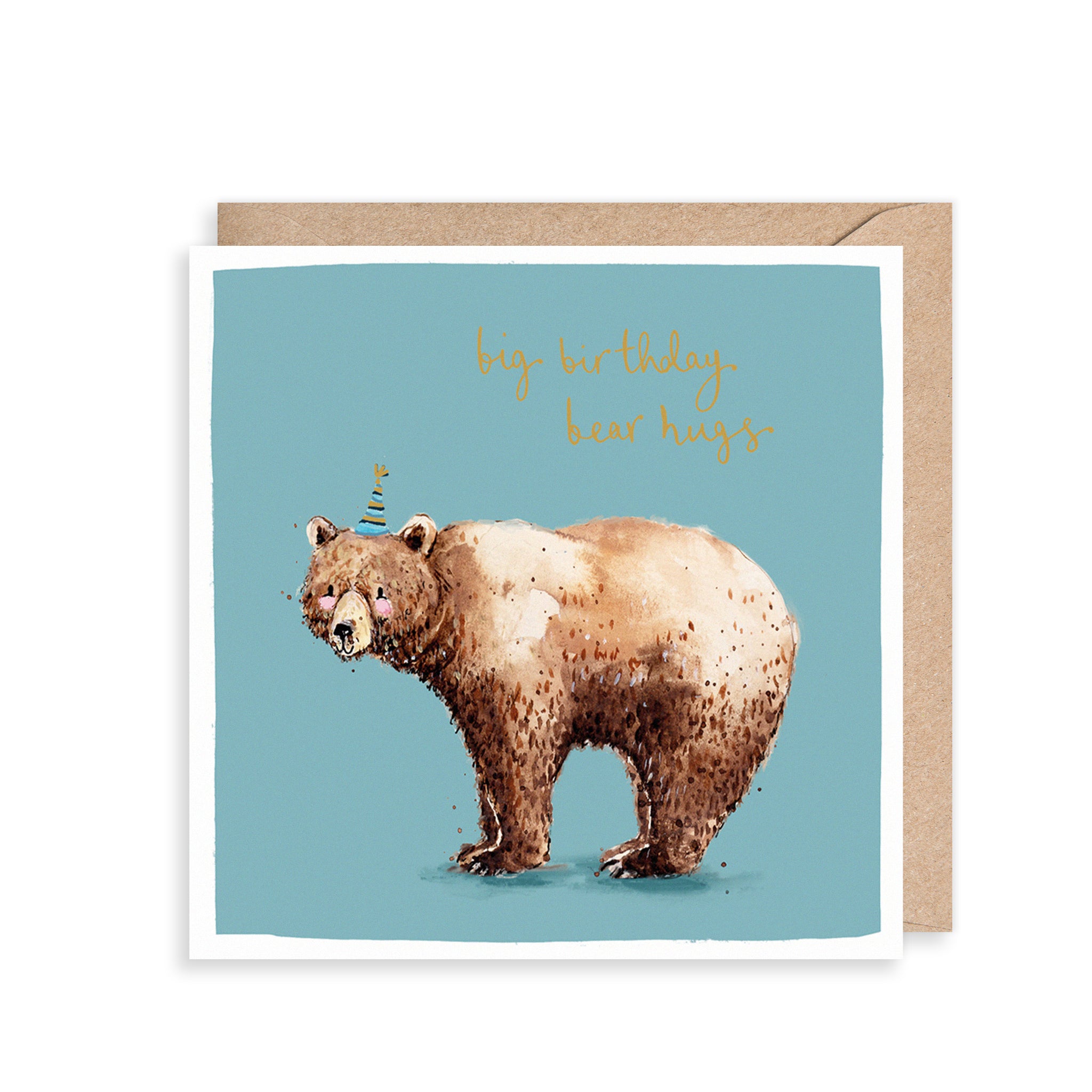 Brown Bear Happy Birthday Card