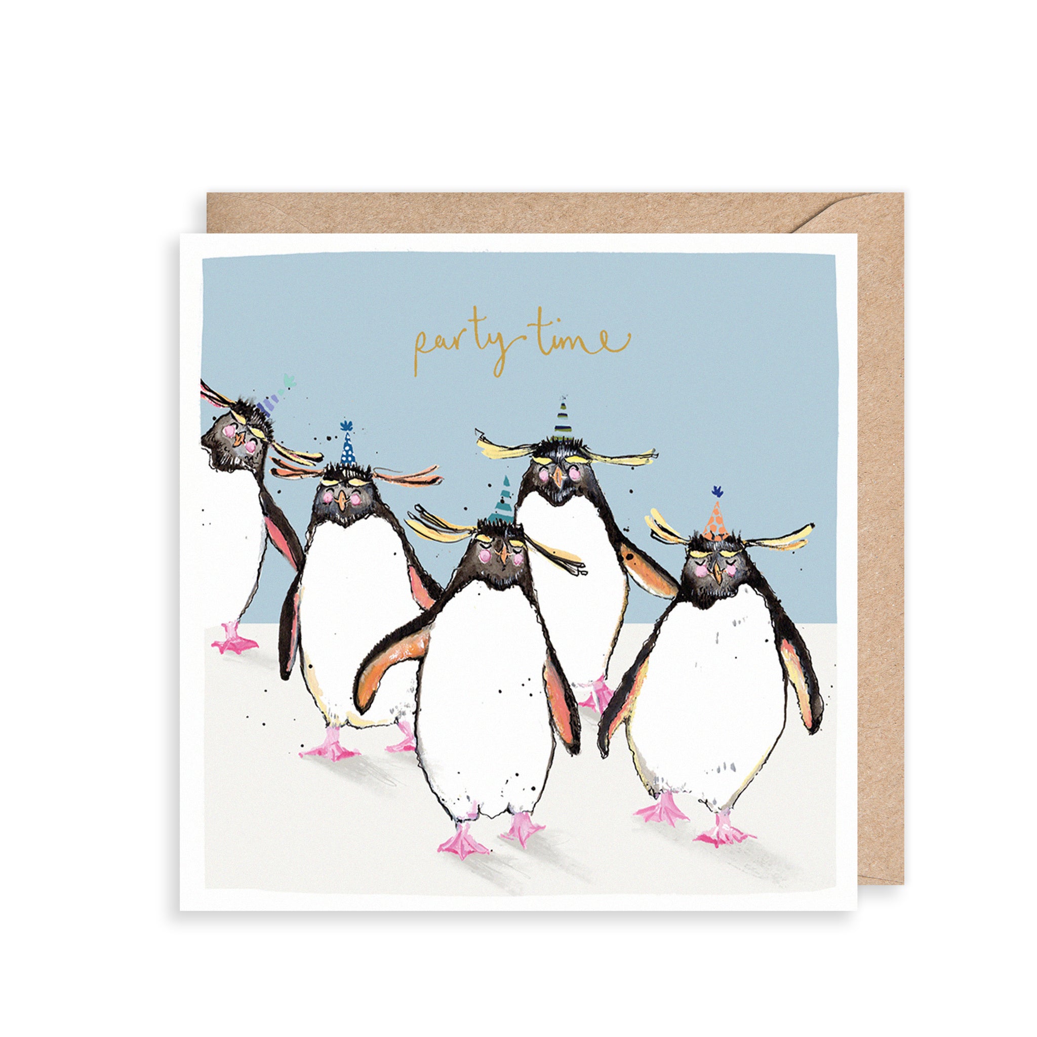 Penguins Happy Birthday Card