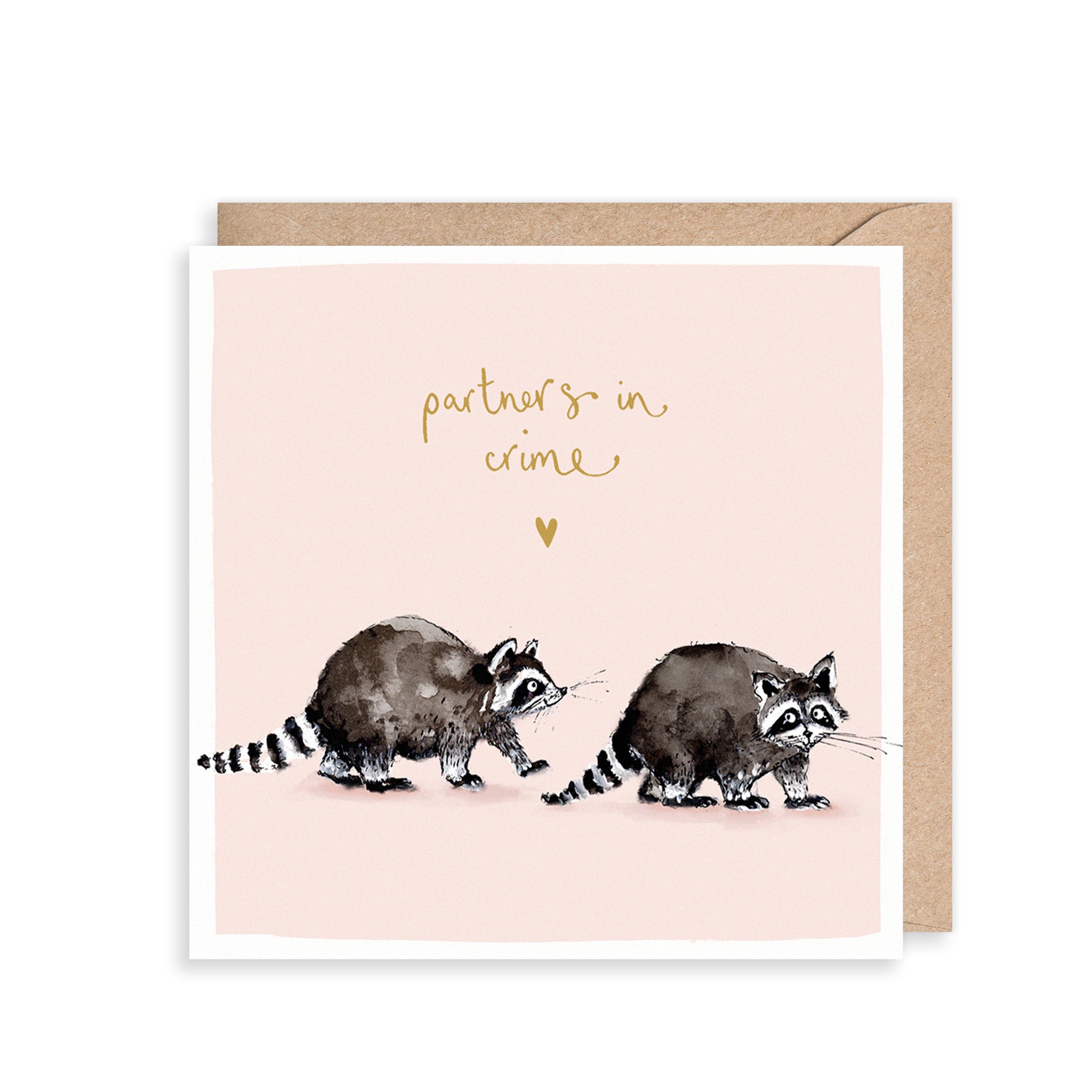 Raccoons Partners in Crime Card