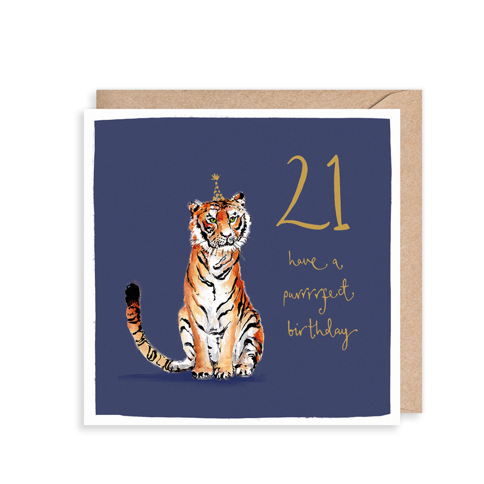 Tiger 21st Birthday Card
