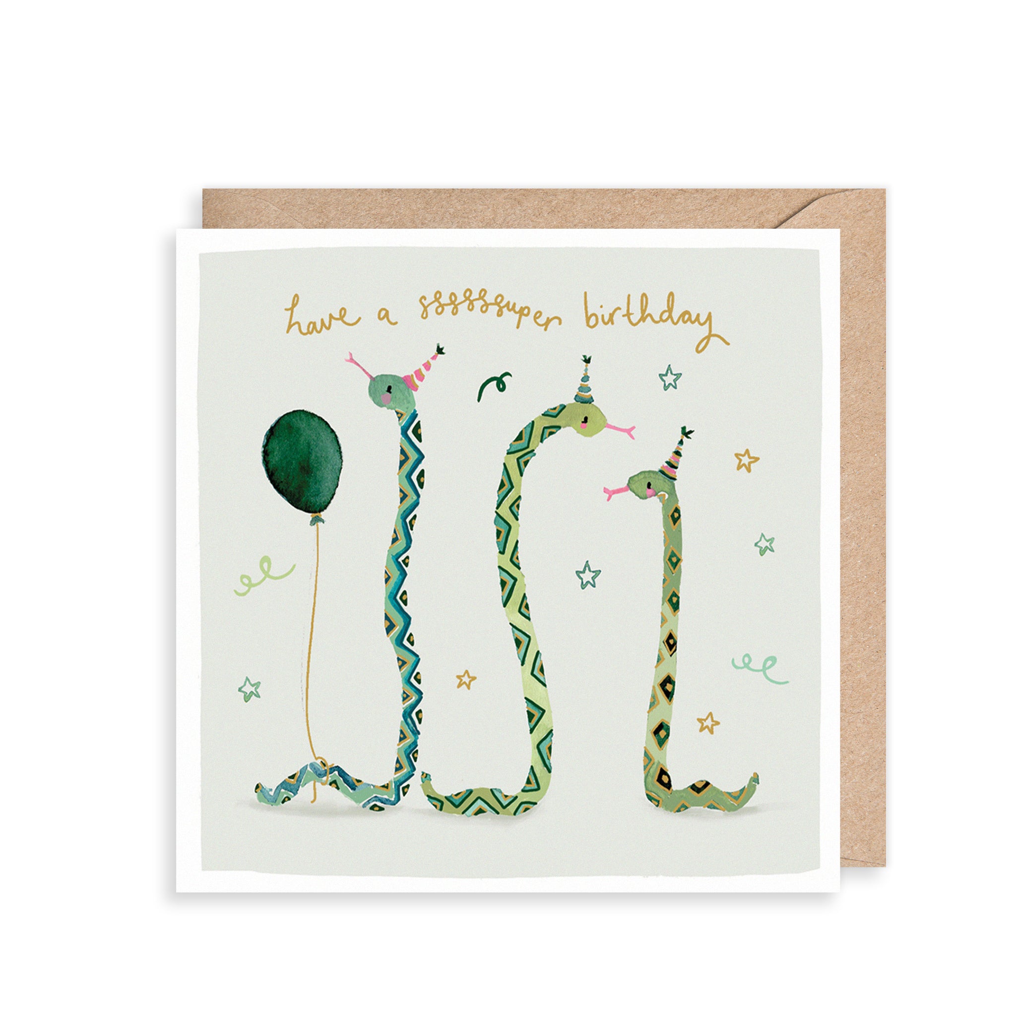 Snakes Super Birthday Card