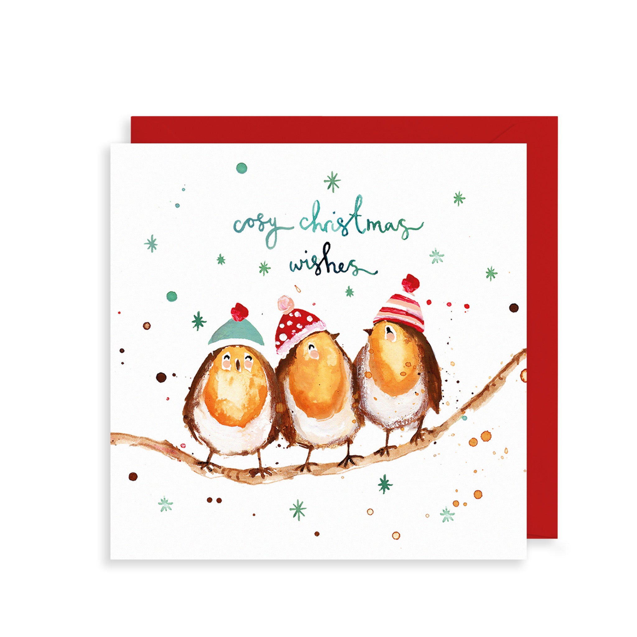 Cosy Christmas Wishes Robins