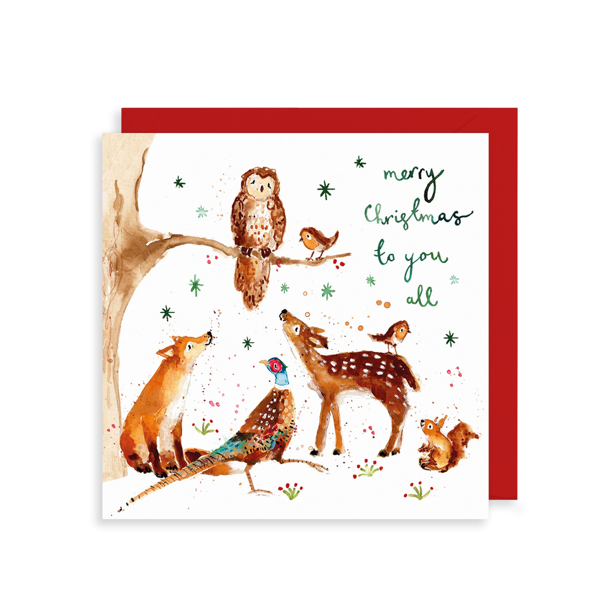 To You All Forest Animals Christmas Card
